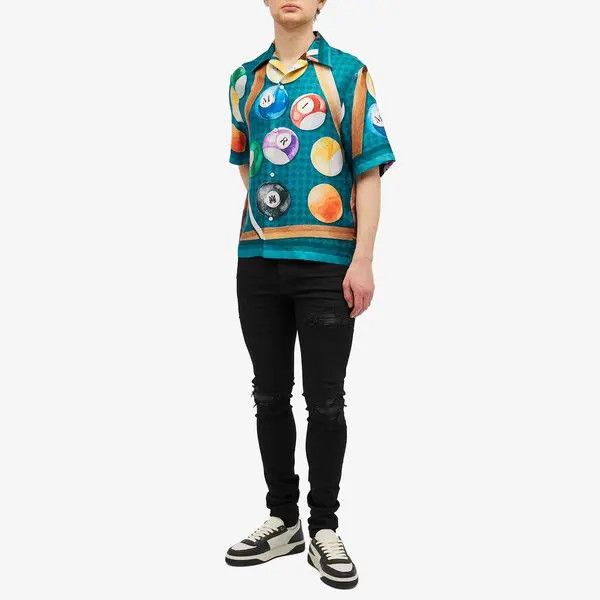 Amiri o1h1sh10525 Billiards Bowling Shirt in Evergreen Size US XL / EU 56 / 4 - 4 Thumbnail