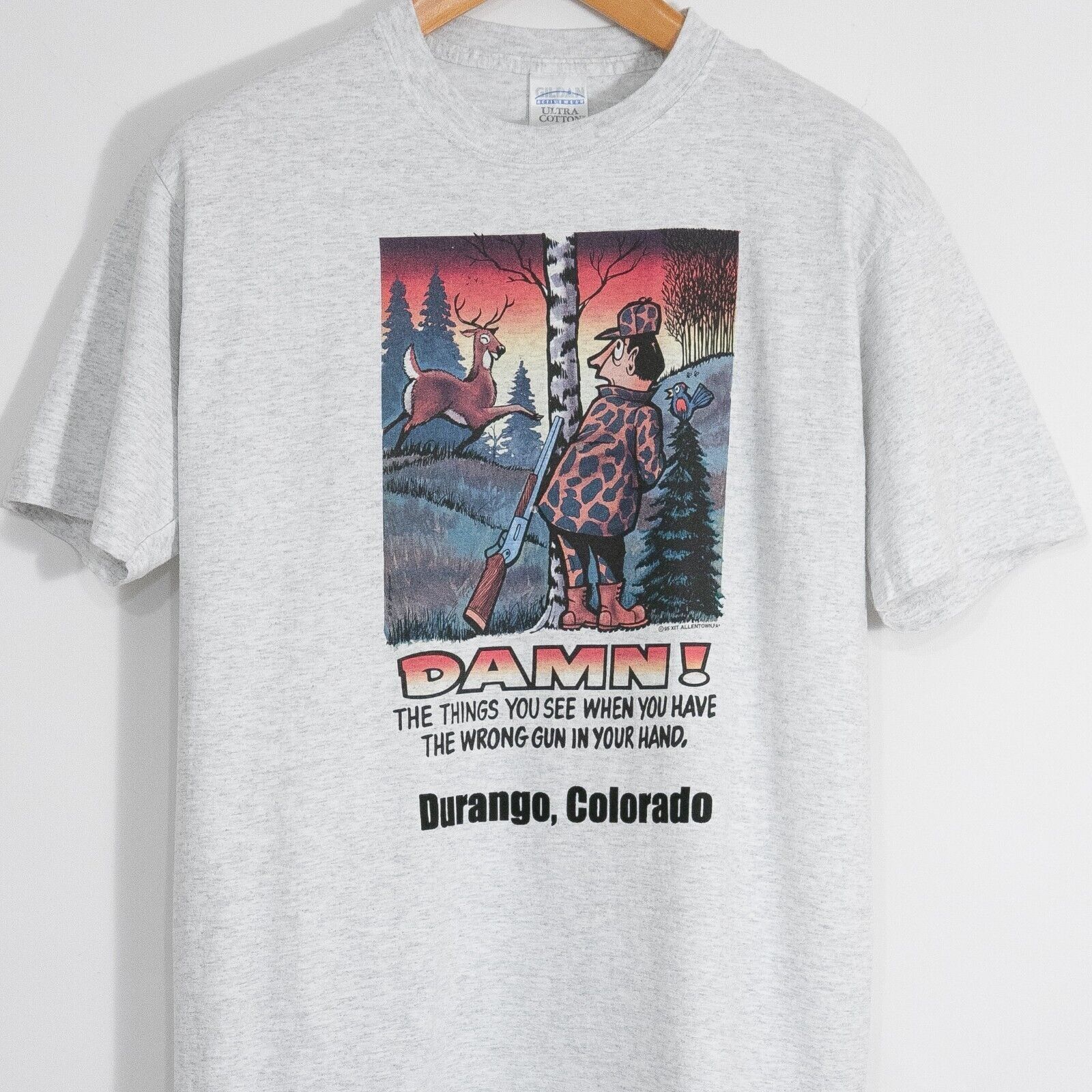 Vintage Vintage Funny Deer Hunting T Shirt Mens Medium - Humor Edgy Size US M / EU 48-50 / 2 - 2 Thumbnail