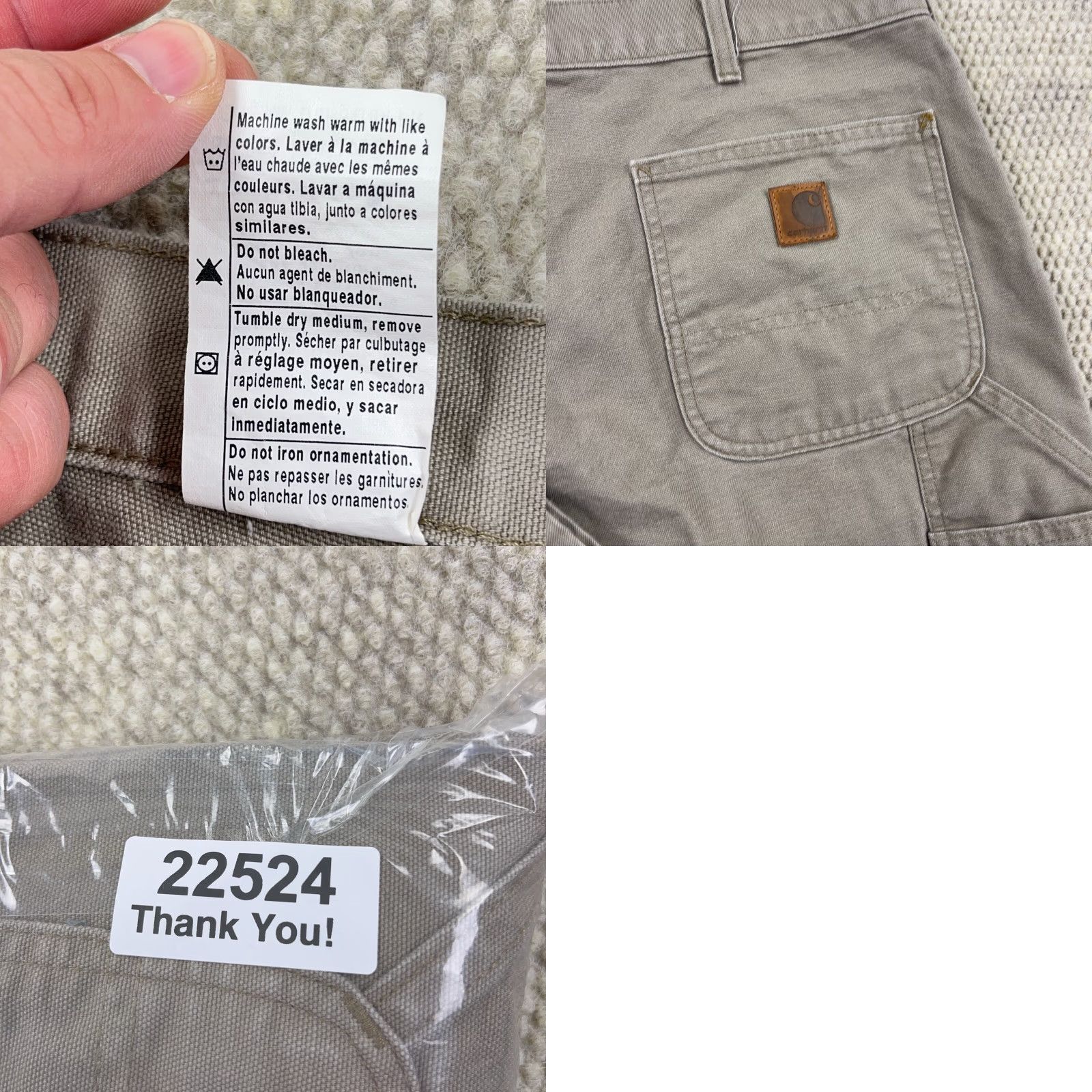 Carhartt Carhartt Pants Men 40x304 Tan Carpenter Canvas Jeans Work Wear Baggy B11 DES Size US 40 / EU 56 - 9 Thumbnail