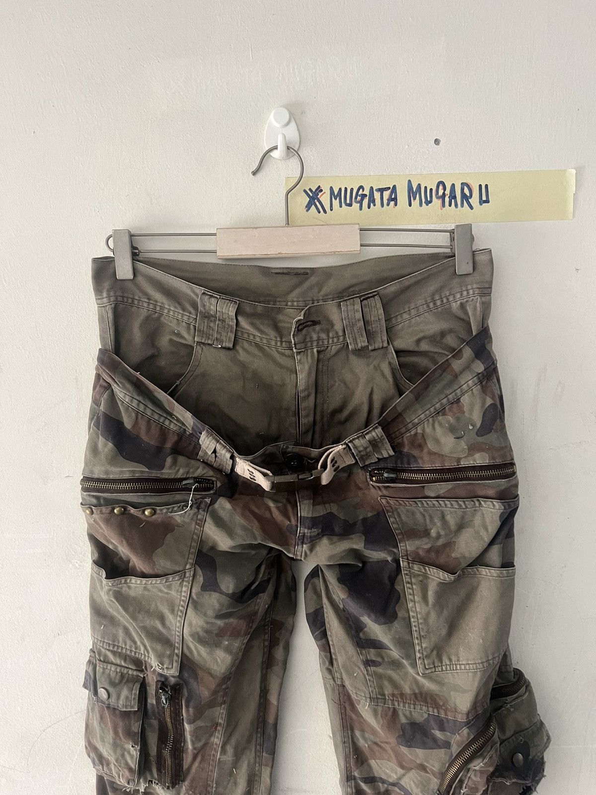 Japanese Brand × Vintage THRASHED🔥CAMO DOUBLE WAIST 3D CAMO PANT Size US 30 / EU 46 - 2 Thumbnail