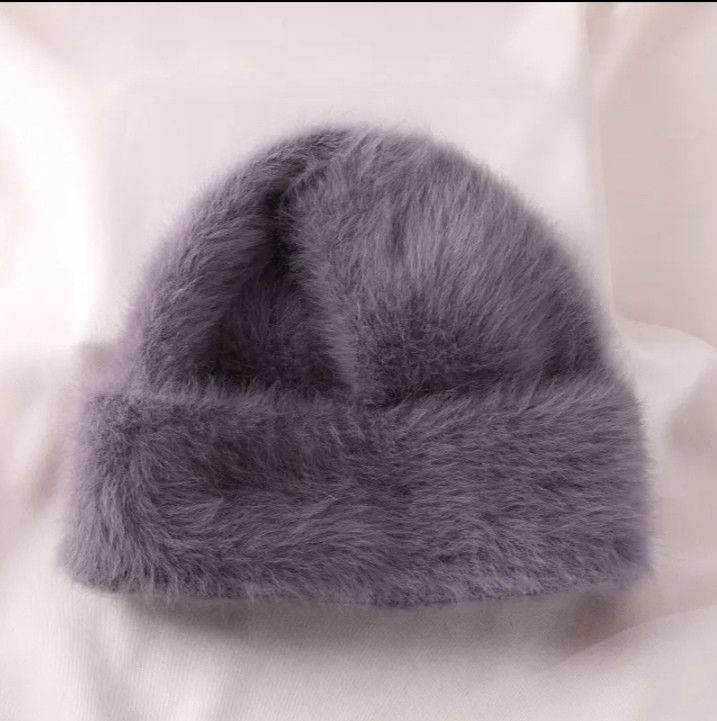 Japanese Brand × Other Rabbit White Fur Beanie Hat Size ONE SIZE - 1 Thumbnail