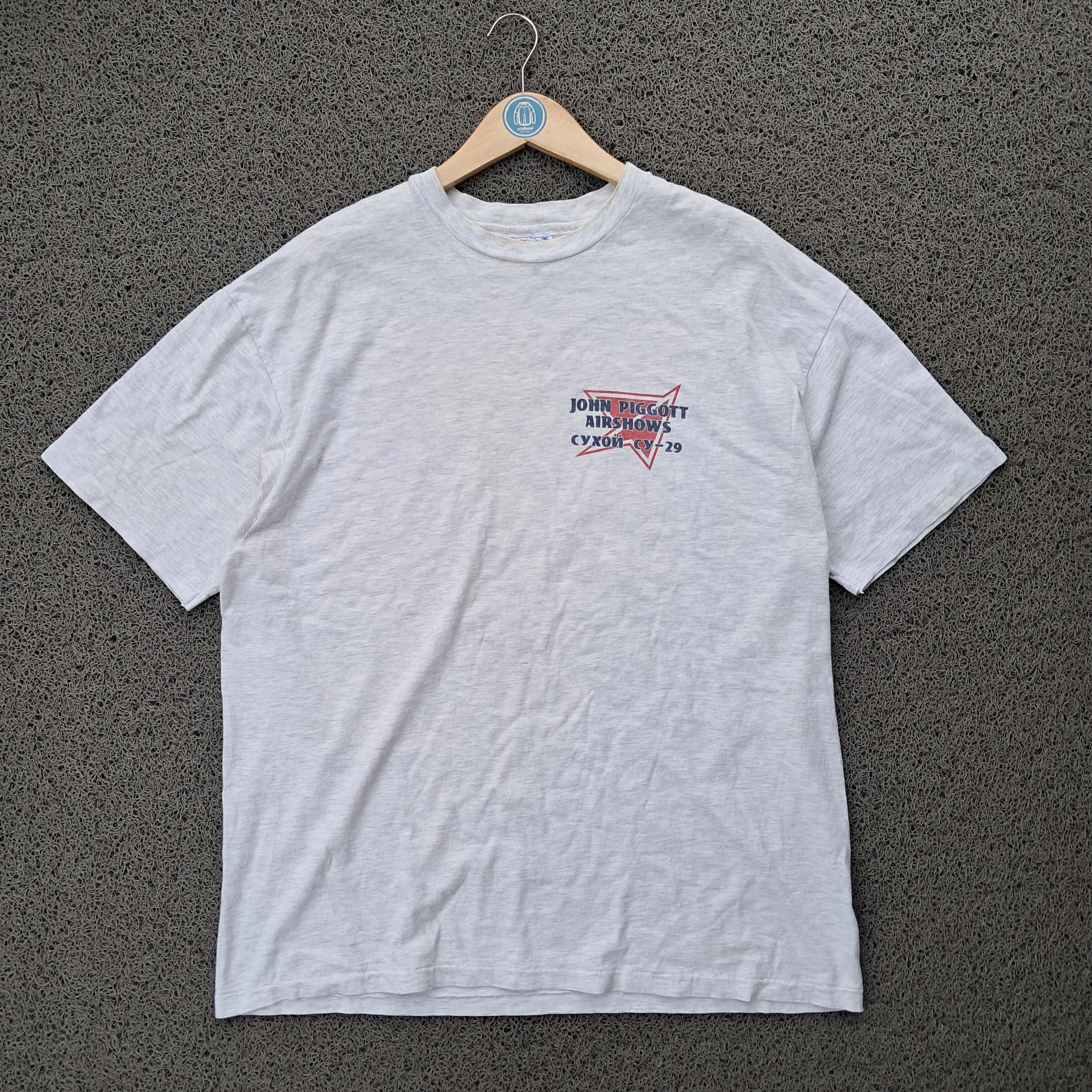 Hanes Vintage T-Shirt John Piggott Airshows by Hanes Size US XL / EU 56 / 4 - 1 Thumbnail
