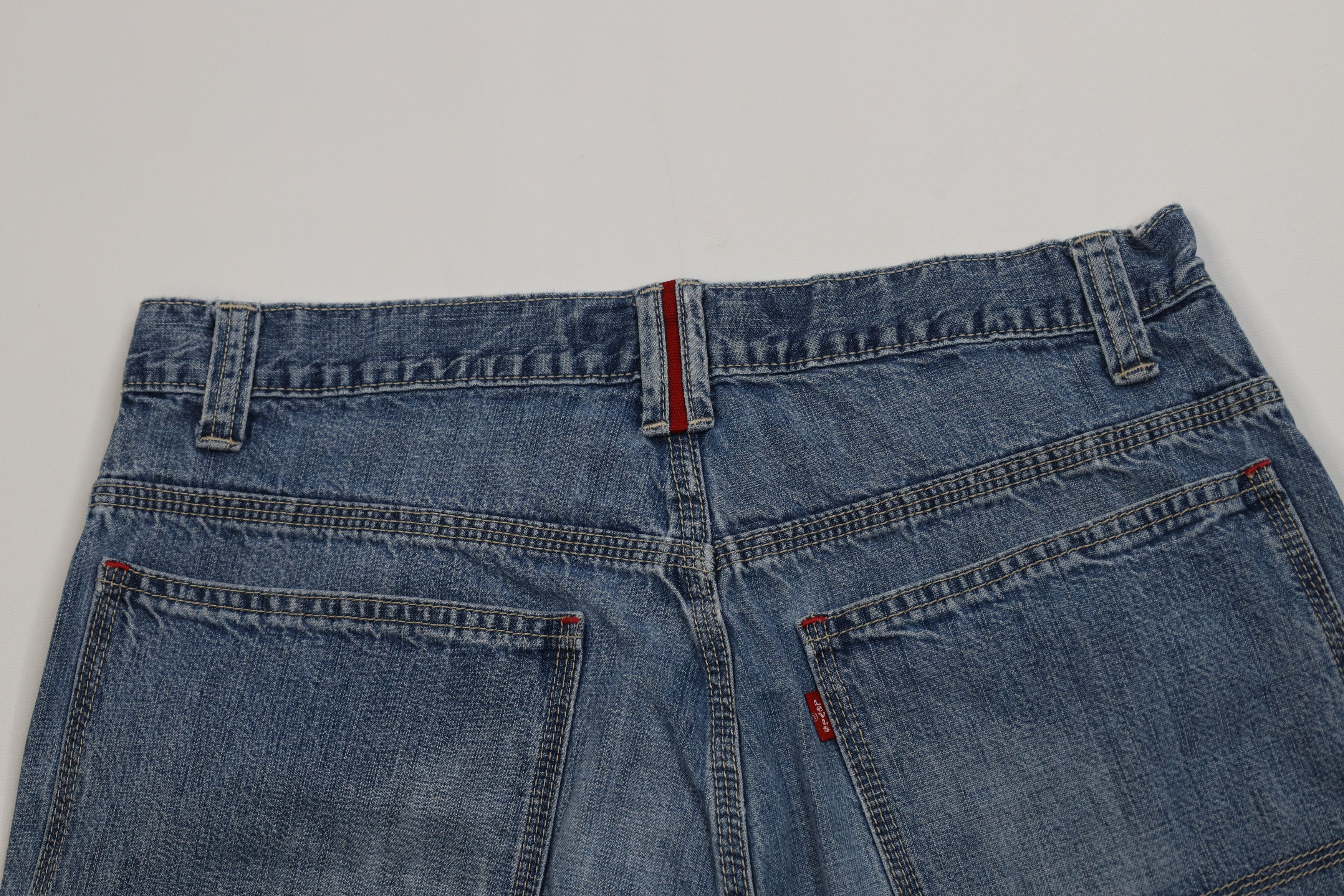 Levi's Vintage Y2K 2003 Levis Worker Big Pocket Dungaree Shorts Size US 33 - 10 Thumbnail