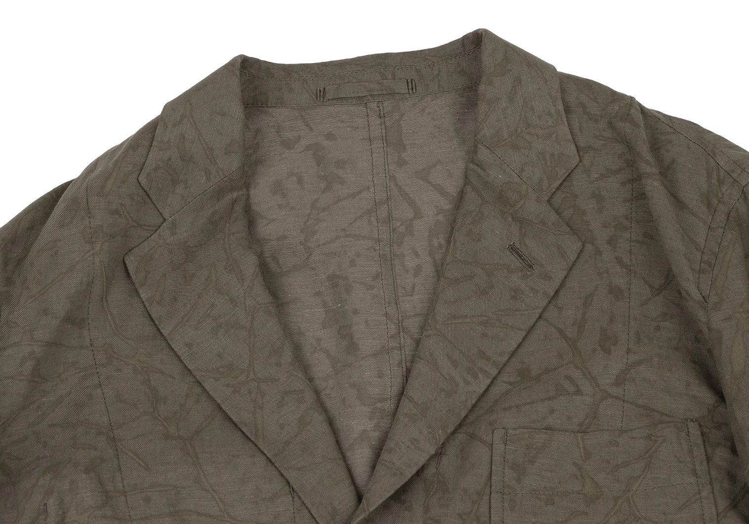 Issey Miyake Linen Lyocell Dyed Patch Pocket Jacket in Mocha2 Size US M / EU 48-50 / 2 - 4 Thumbnail
