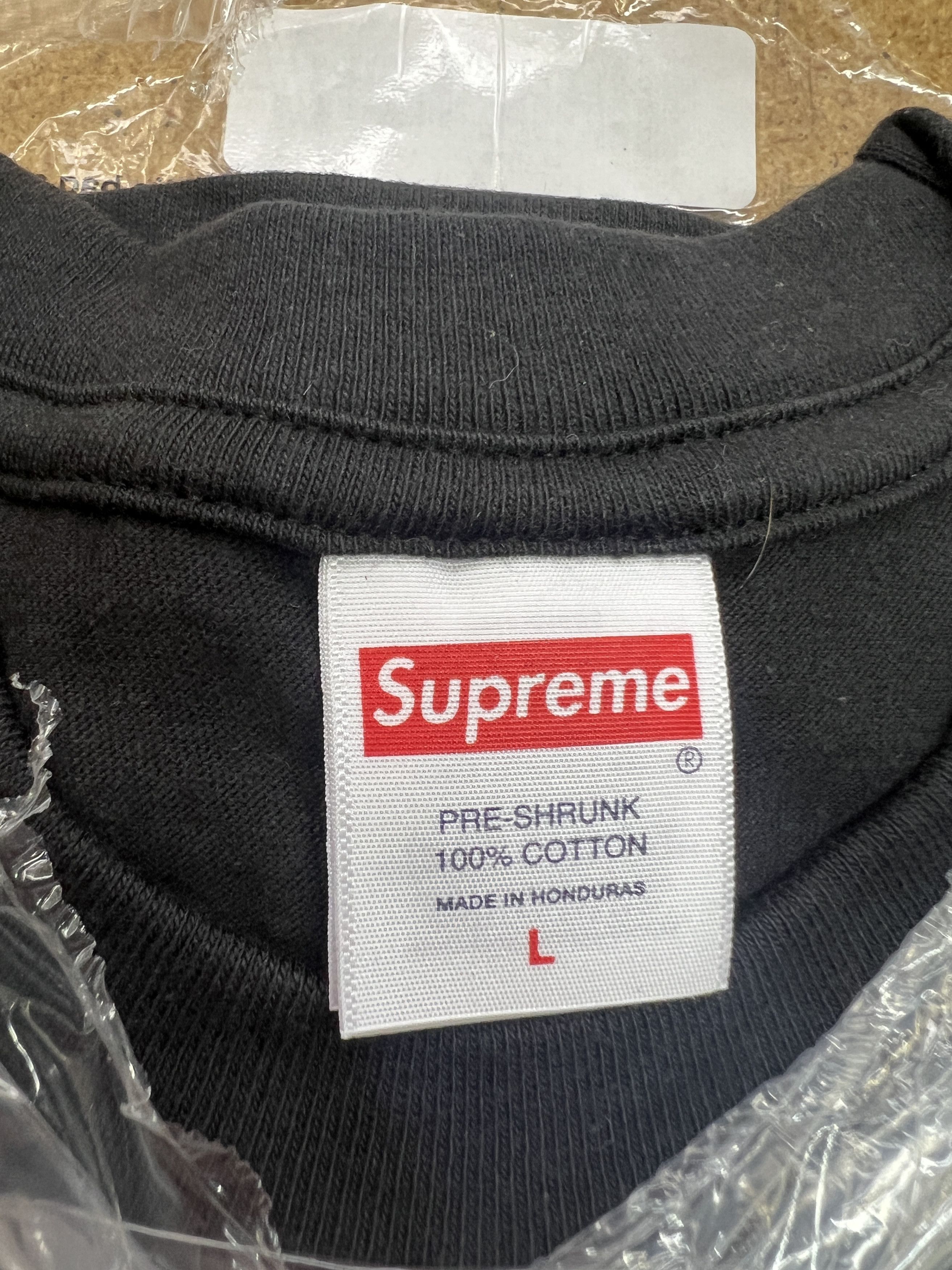 Supreme (L) Supreme Tera Patrick Collegiate Tee Black FW24 (DS) Size US L / EU 52-54 / 3 - 4 Thumbnail