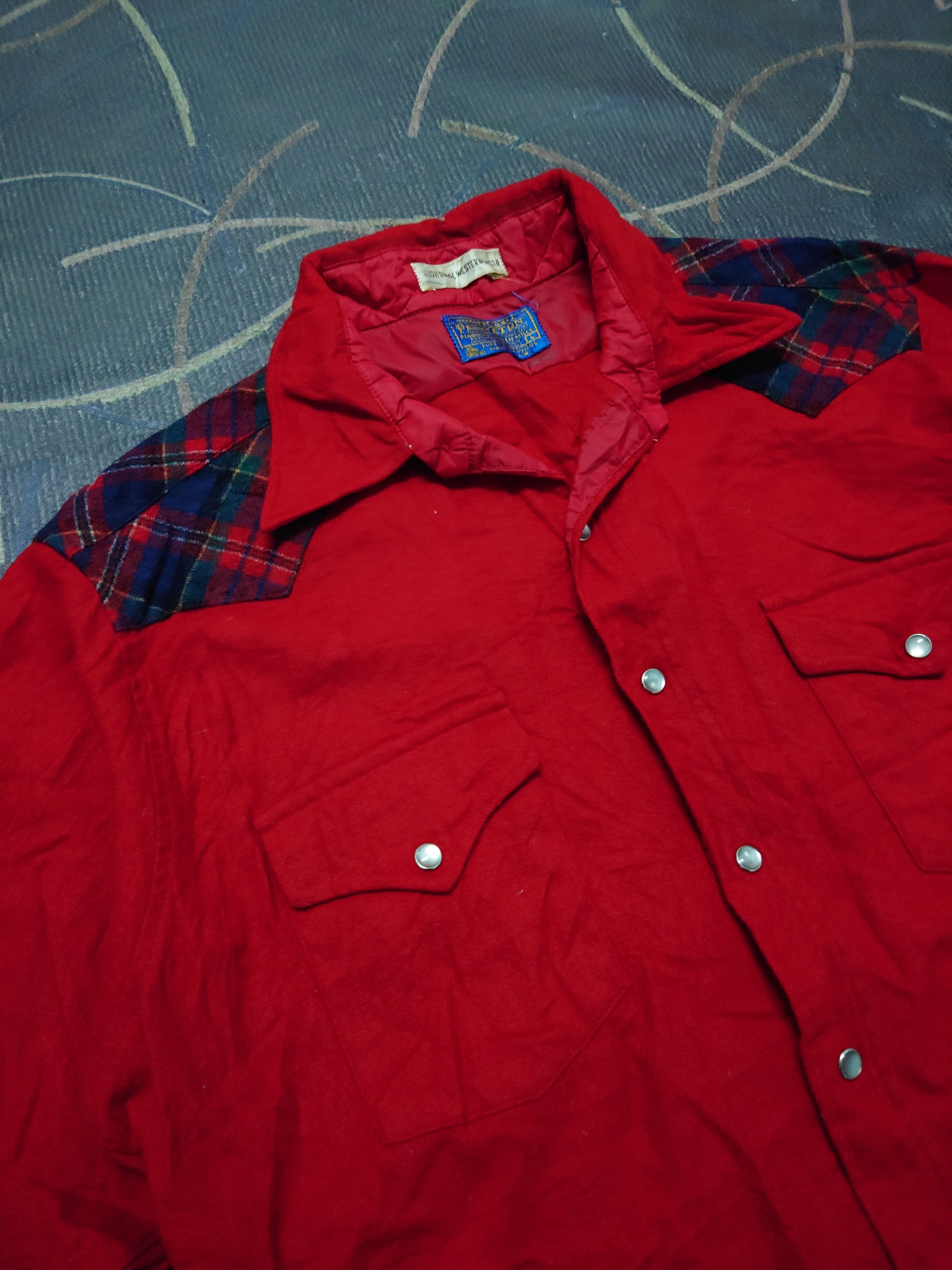 Flannel Vintage PENDLETON Flannel Shirt Plaid Virgin Wool Size US L / EU 52-54 / 3 - 6 Thumbnail