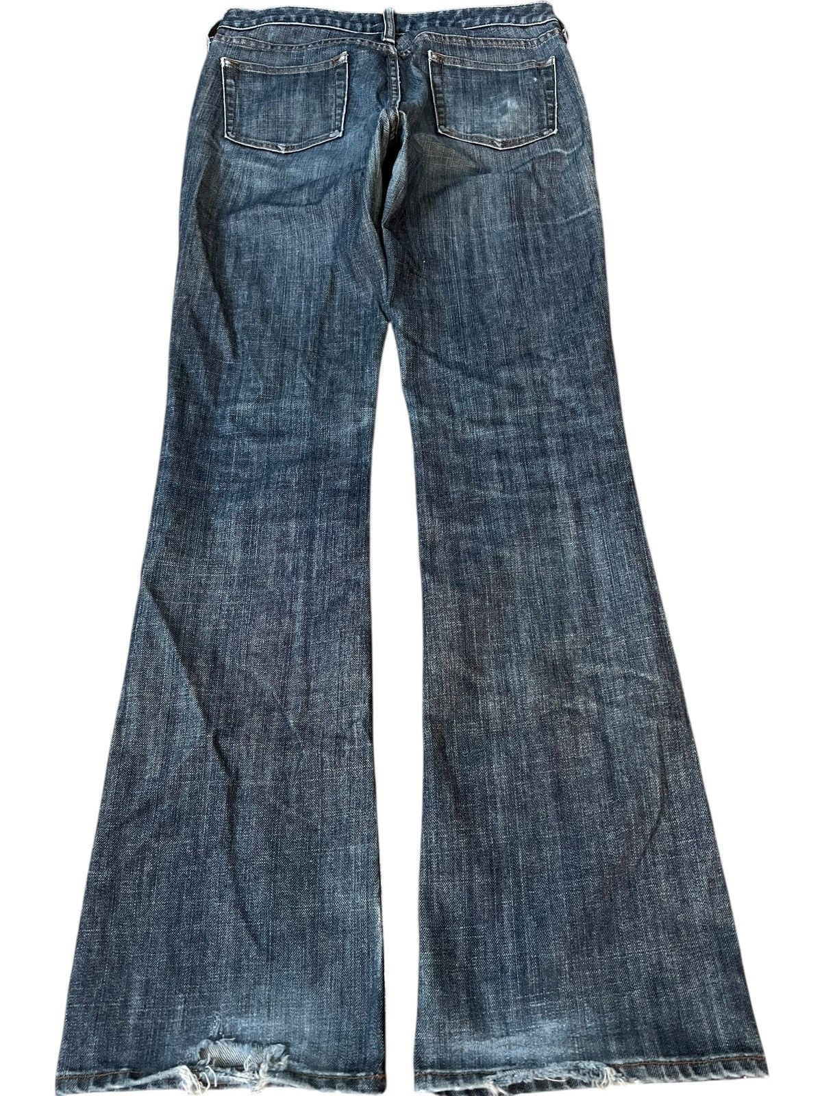 Japanese Brand × Uniqlo × Vintage 💥Flare💥Vintage Uniqlo Flare Blue Jean Size 28" / US 6 / IT 42 - 2 Thumbnail