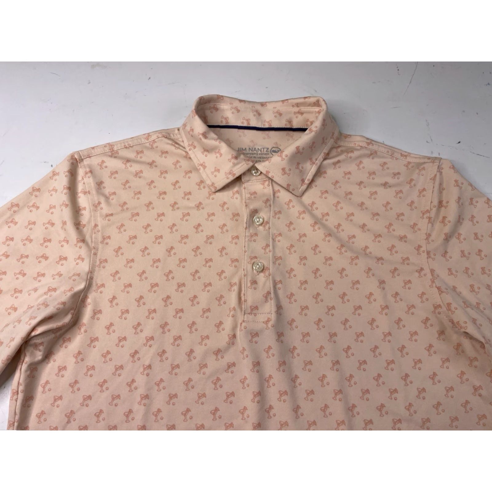 Vineyard Vines VINEYARD VINES Jim Nantz Martini Performance Polo Shirt Men S Golf Short Sleeve Orange Shirt Size US S / EU 44-46 / 1 - 2 Thumbnail