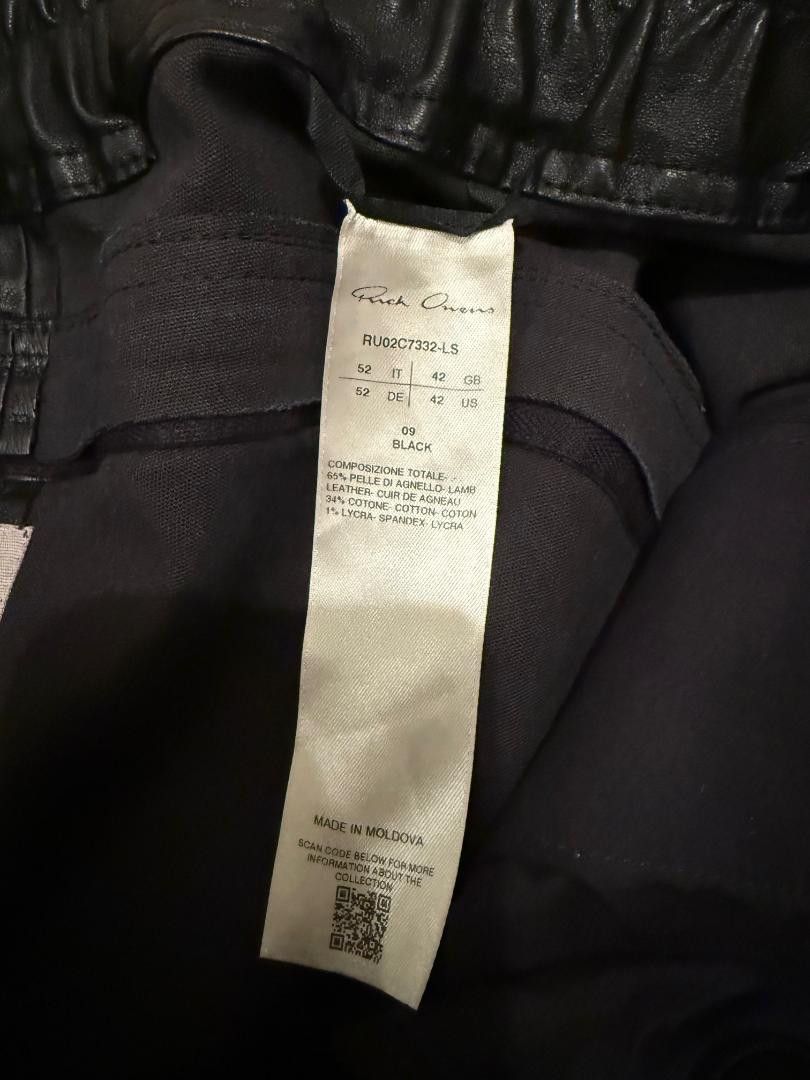 Rick Owens Rick Owens Gary Leather Pants Size US 33 - 2 Thumbnail