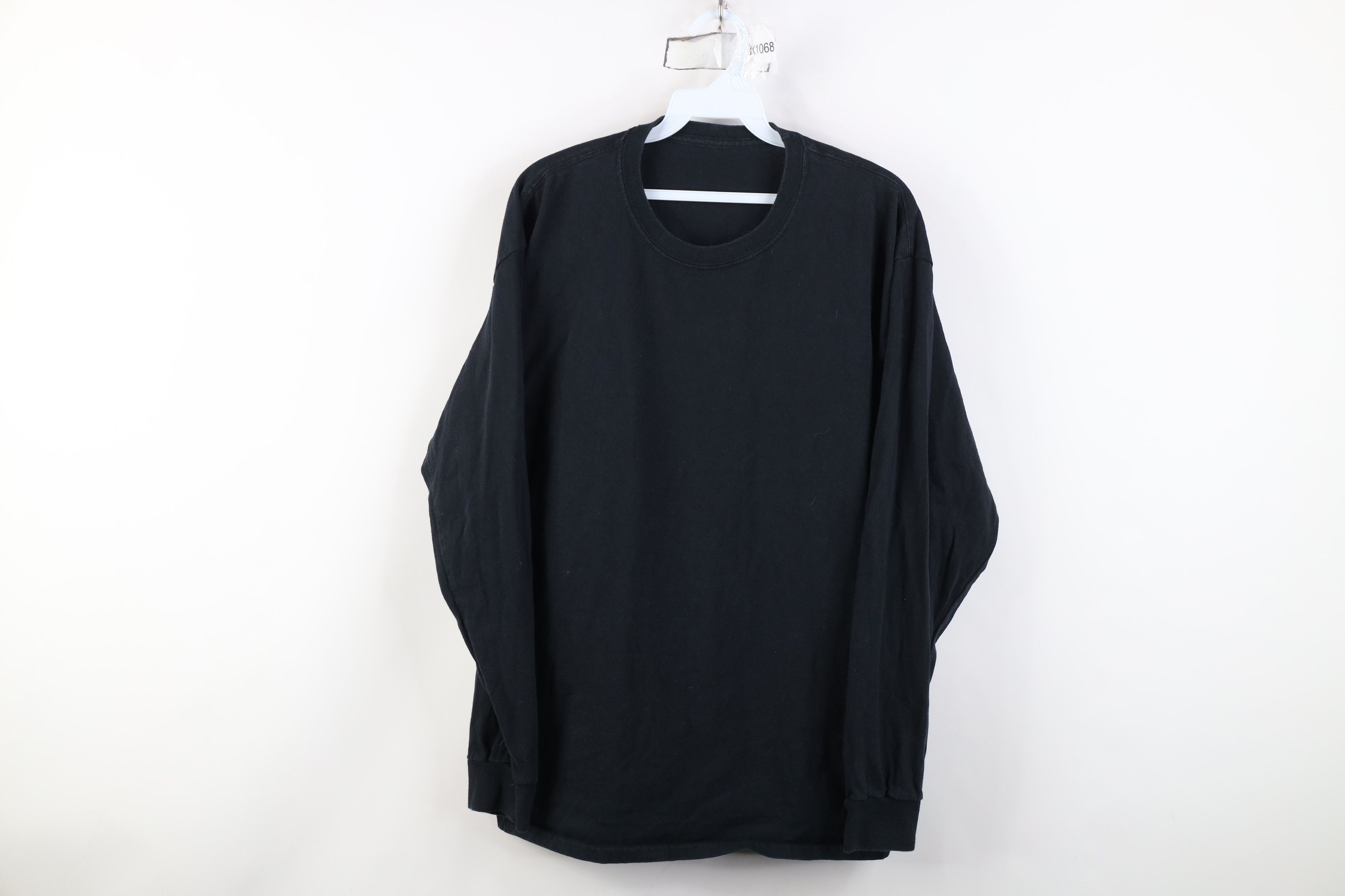 Vintage Vintage 90s Y2K Streetwear Cotton Long Sleeve T-Shirt Black Size US L / EU 52-54 / 3 - 1 Thumbnail