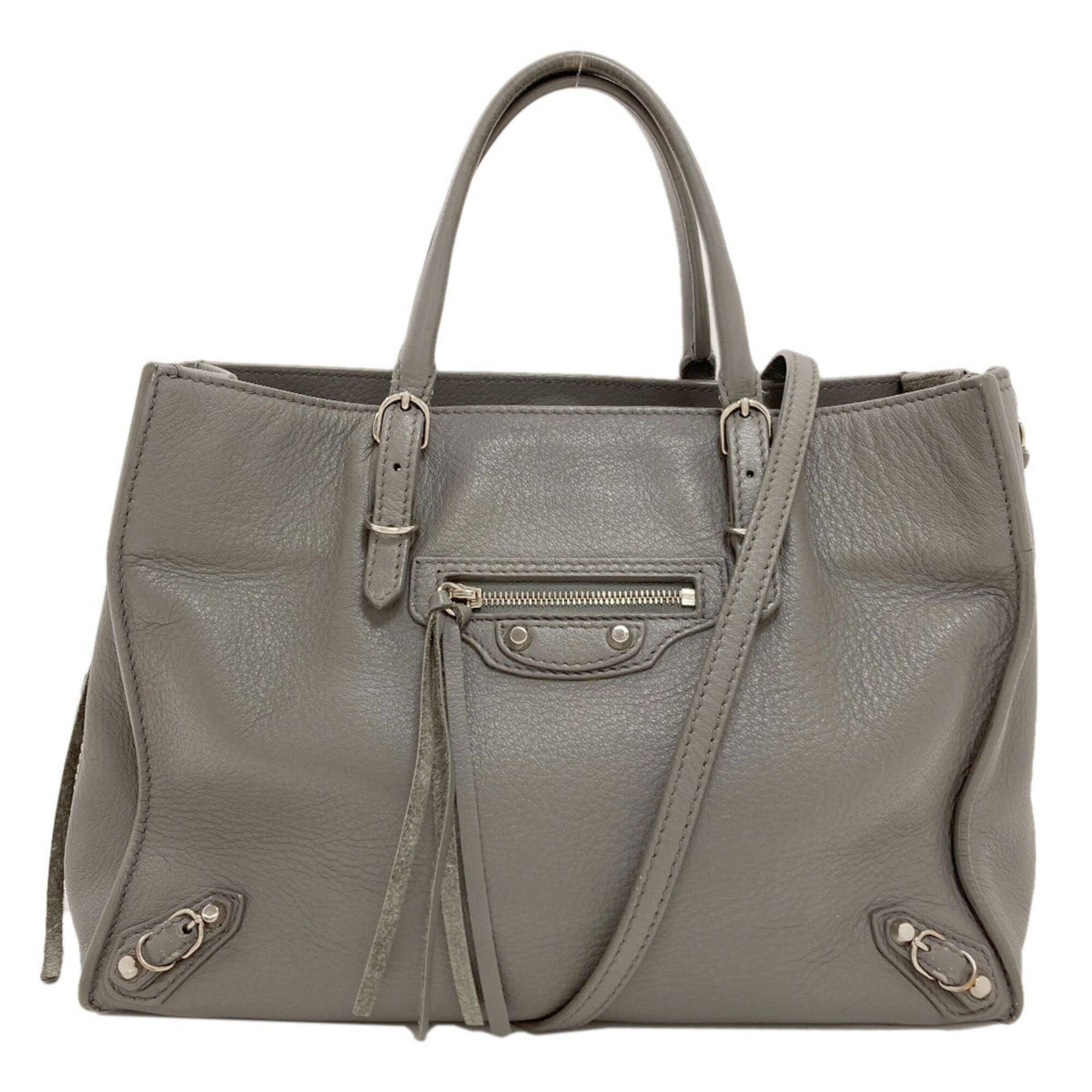 Balenciaga Balenciaga 370926 Paper 2-Way Handbag Leather Women's BALENCIAGA Size ONE SIZE - 1 Thumbnail