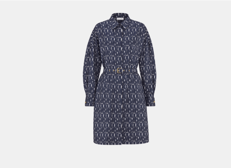 Dior o1w1db11225 451R45 Mini Shirt Dress in Navy Blue/White Size XS / US 0-2 / IT 36-38 - 1 Thumbnail