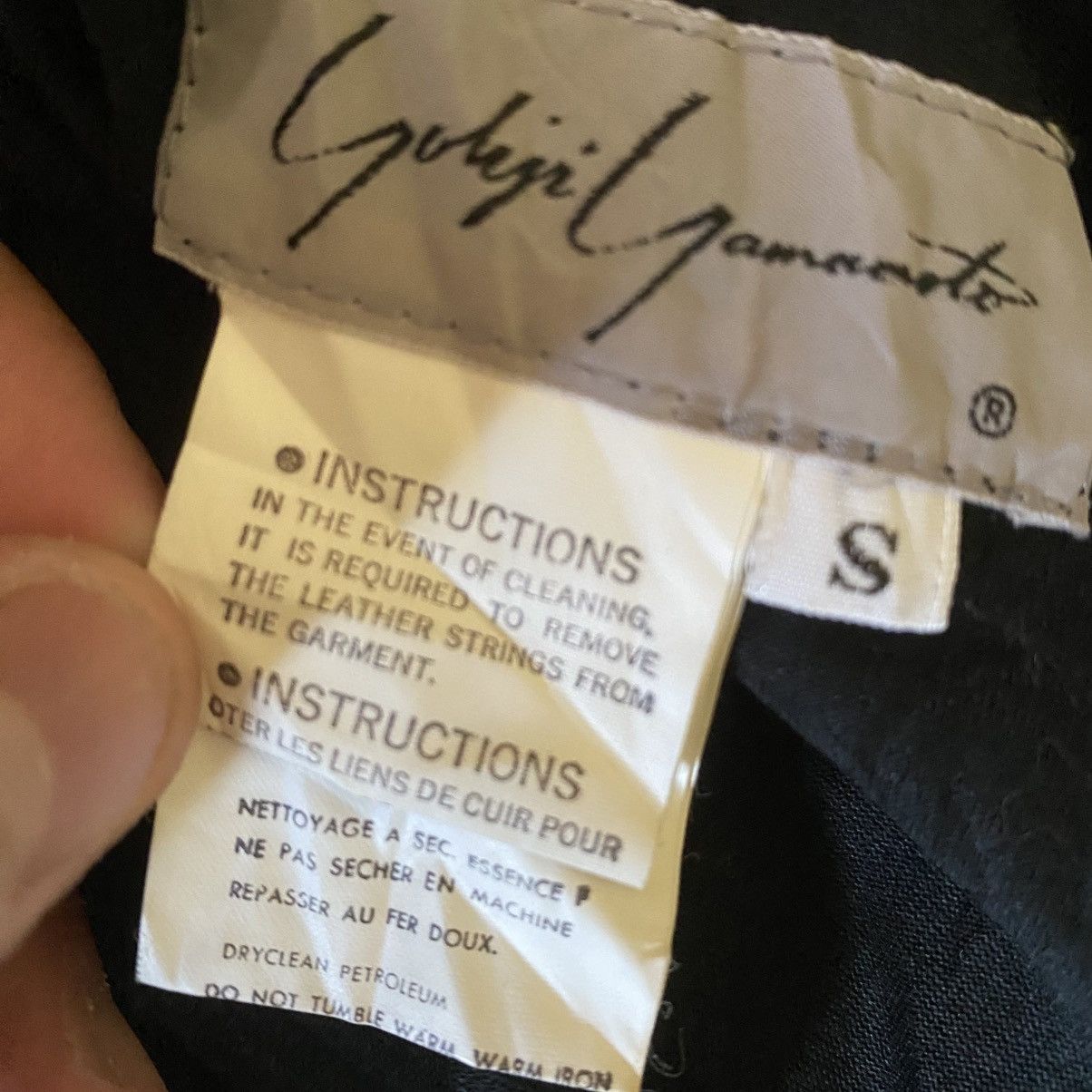 Vintage Vintage 90’s Yohji Yamamoto Leather Shrunken Cotton Vest Size S / US 4 / IT 40 - 10 Thumbnail