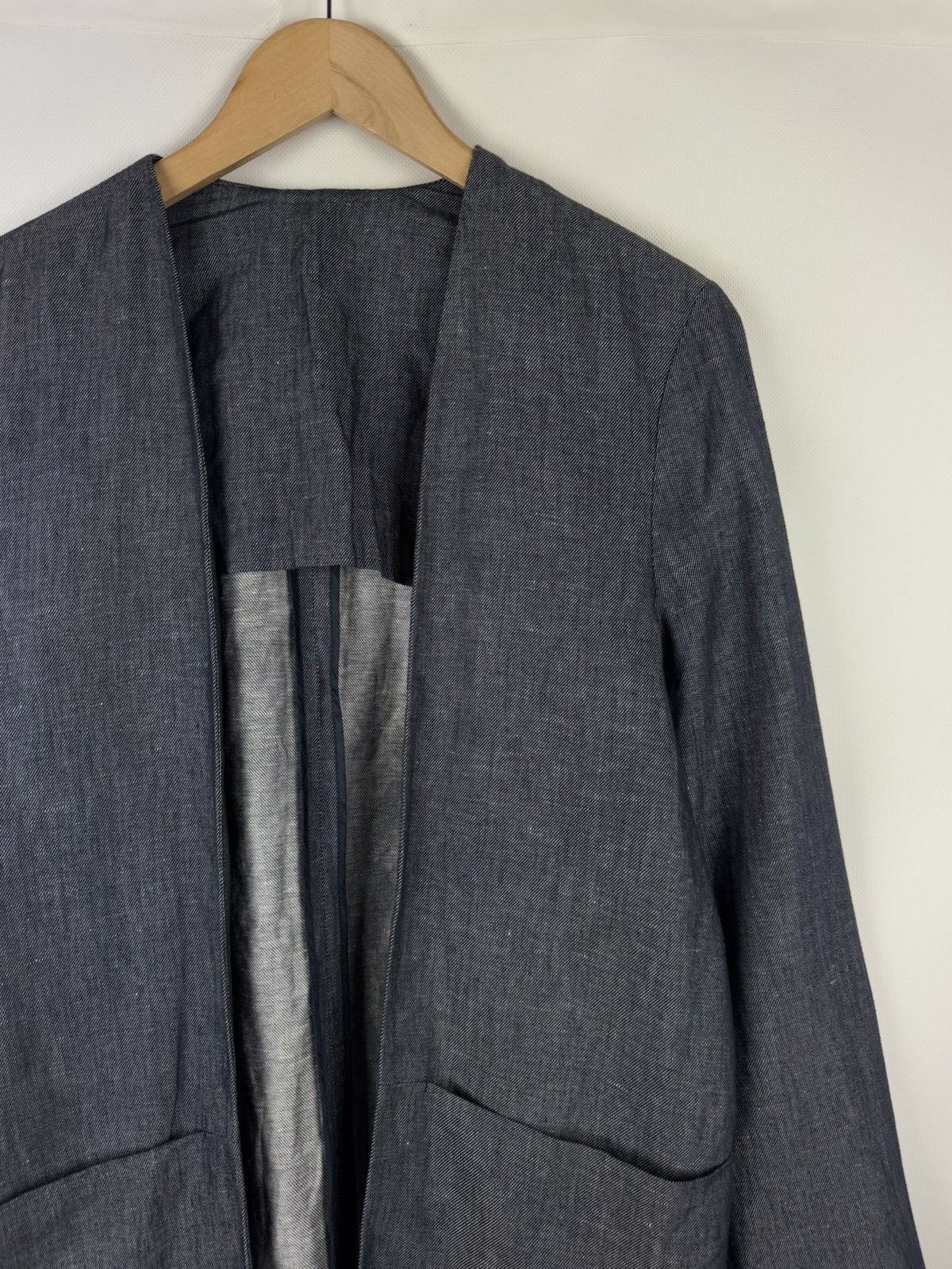 Cos Cos Avant-Garde Lagenlook Cotton / Linen Open Front Jacket Size XL / US 12-14 / IT 48-50 - 5 Thumbnail