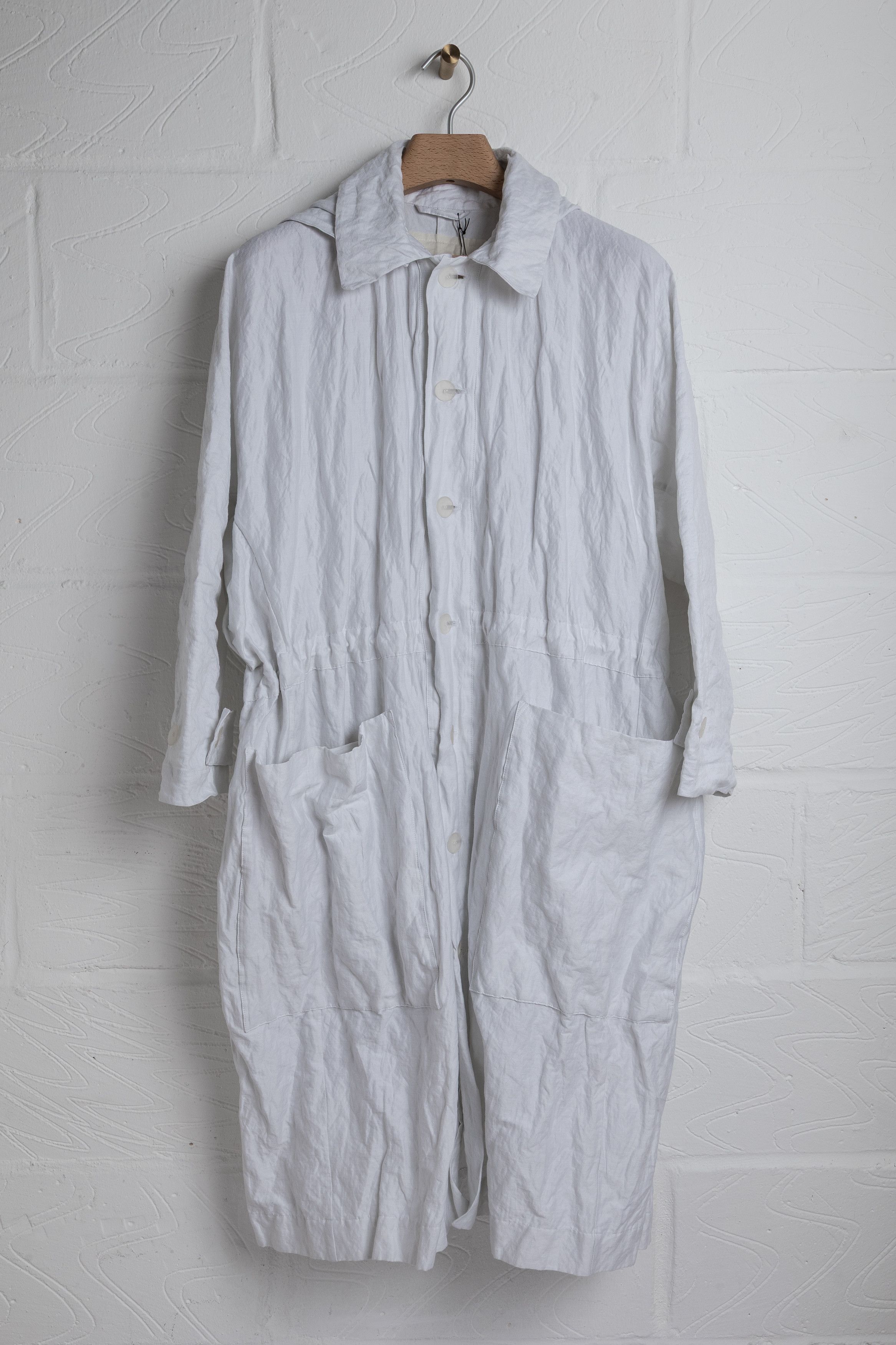 Toogood Toogood - The Ploughman Coat - Crumpled Cotton Chalk