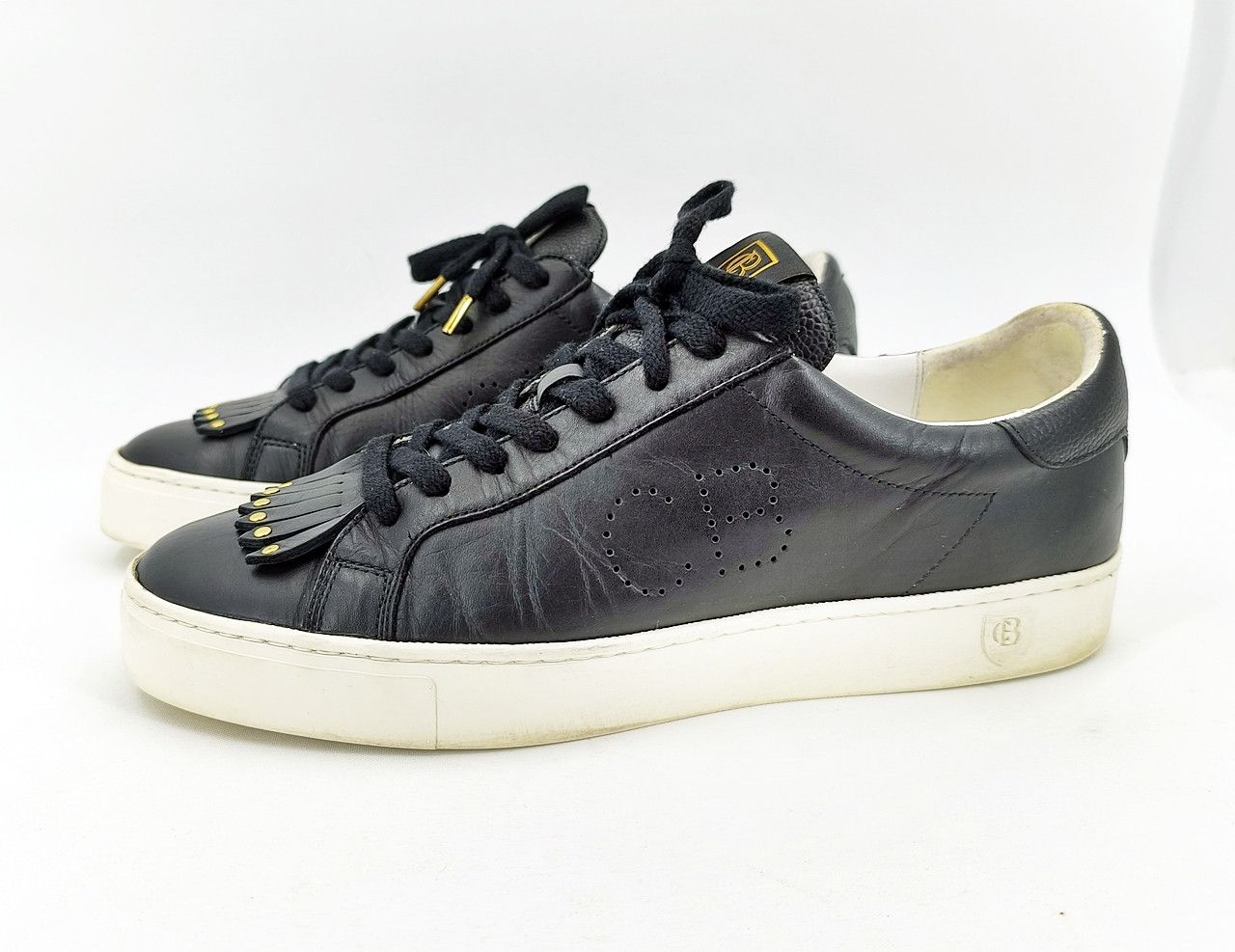 Japanese Brand BLACK LABEL CRESTBRIDGE fringe Leather Sneakers size 9 UK Size US 10 / EU 43 - 5 Thumbnail