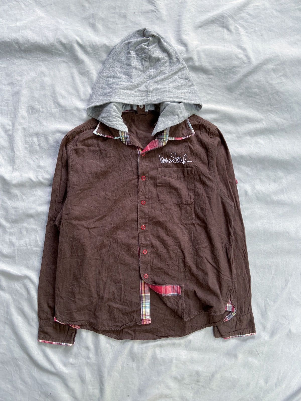 Japanese Brand B ONE SOUL STENCIL BUTTON DOWN SHIRT JUMPER STYLE Size US M / EU 48-50 / 2 - 1 Thumbnail