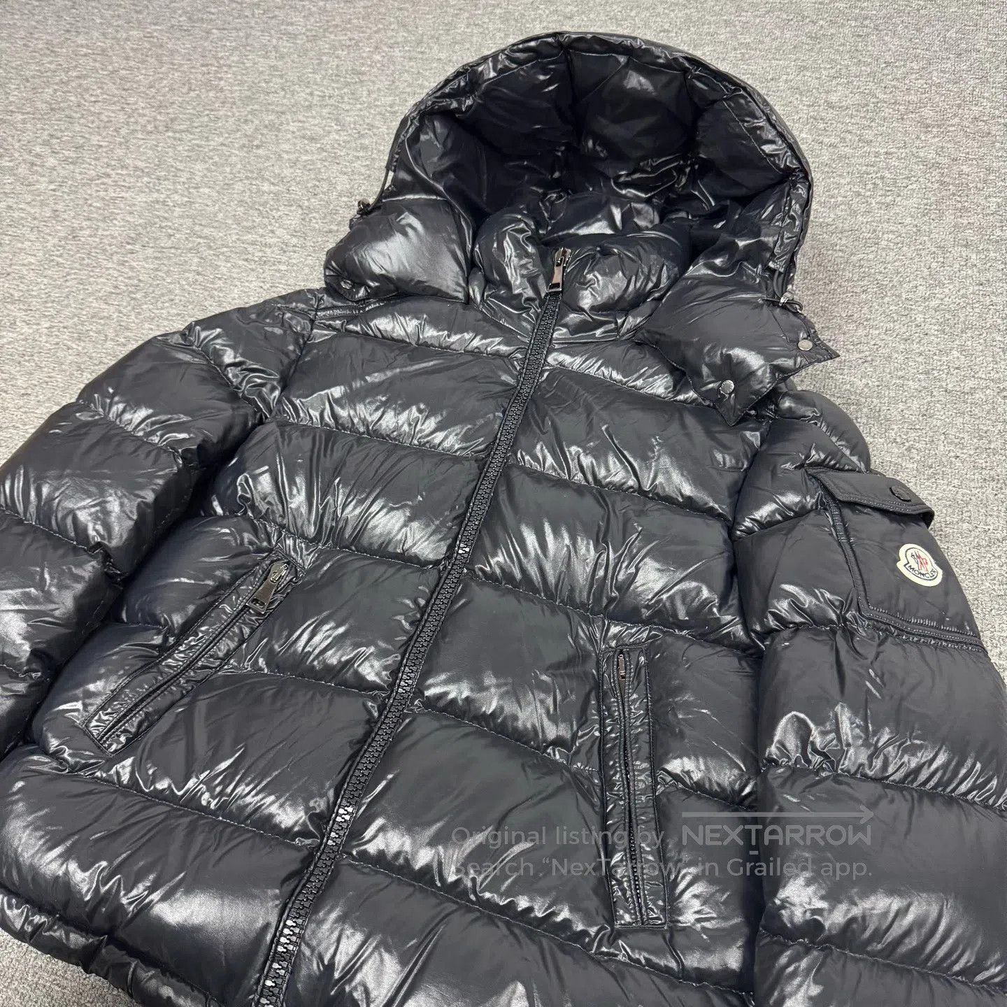 Moncler Moncler Sleeve-embroidered down jacket| Size XS / US 0-2 / IT 36-38 - 3 Thumbnail