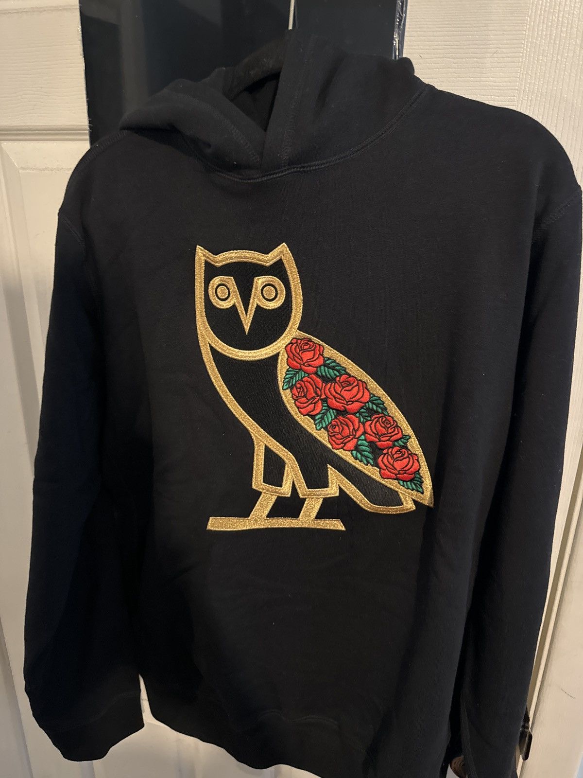 image of Octobers Very Own Ovo Rose Owl Hoodie in Black, Men's (Size XL)