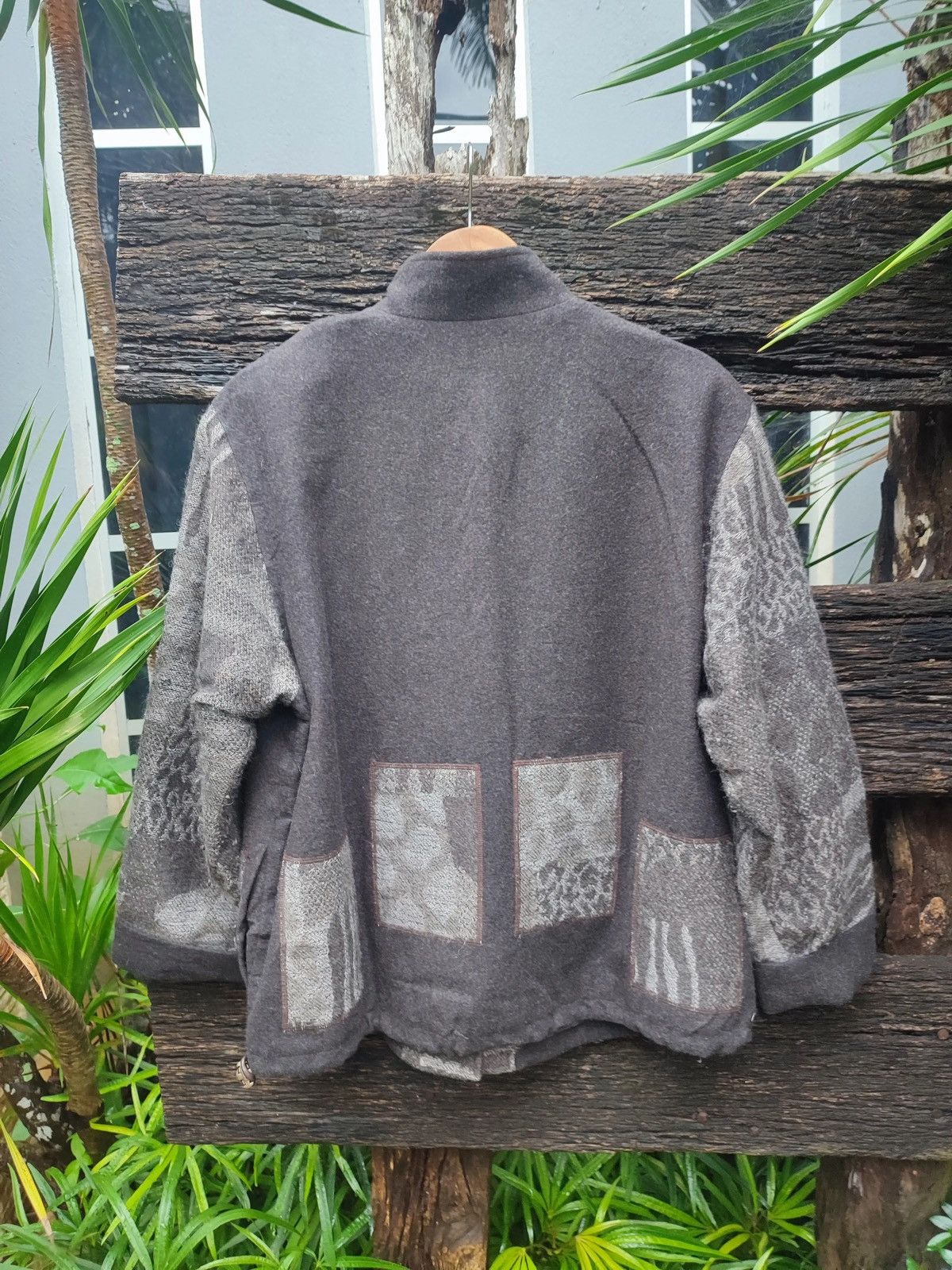 Japanese Brand Trois Onze Cinq Patchwork Wool Jacket – Made in Japan Size M / US 6-8 / IT 42-44 - 5 Thumbnail