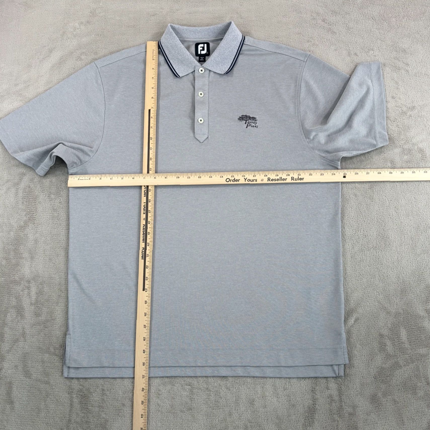 Footjoy FootJoy x Torrey Pines La Jolla Golf Performance Polo Shirt Grey Men Large Polo Shirt Regular Size L Gray Embroidered Logo Golf Sport Modern Designer Size US L / EU 52-54 / 3 - 4 Thumbnail