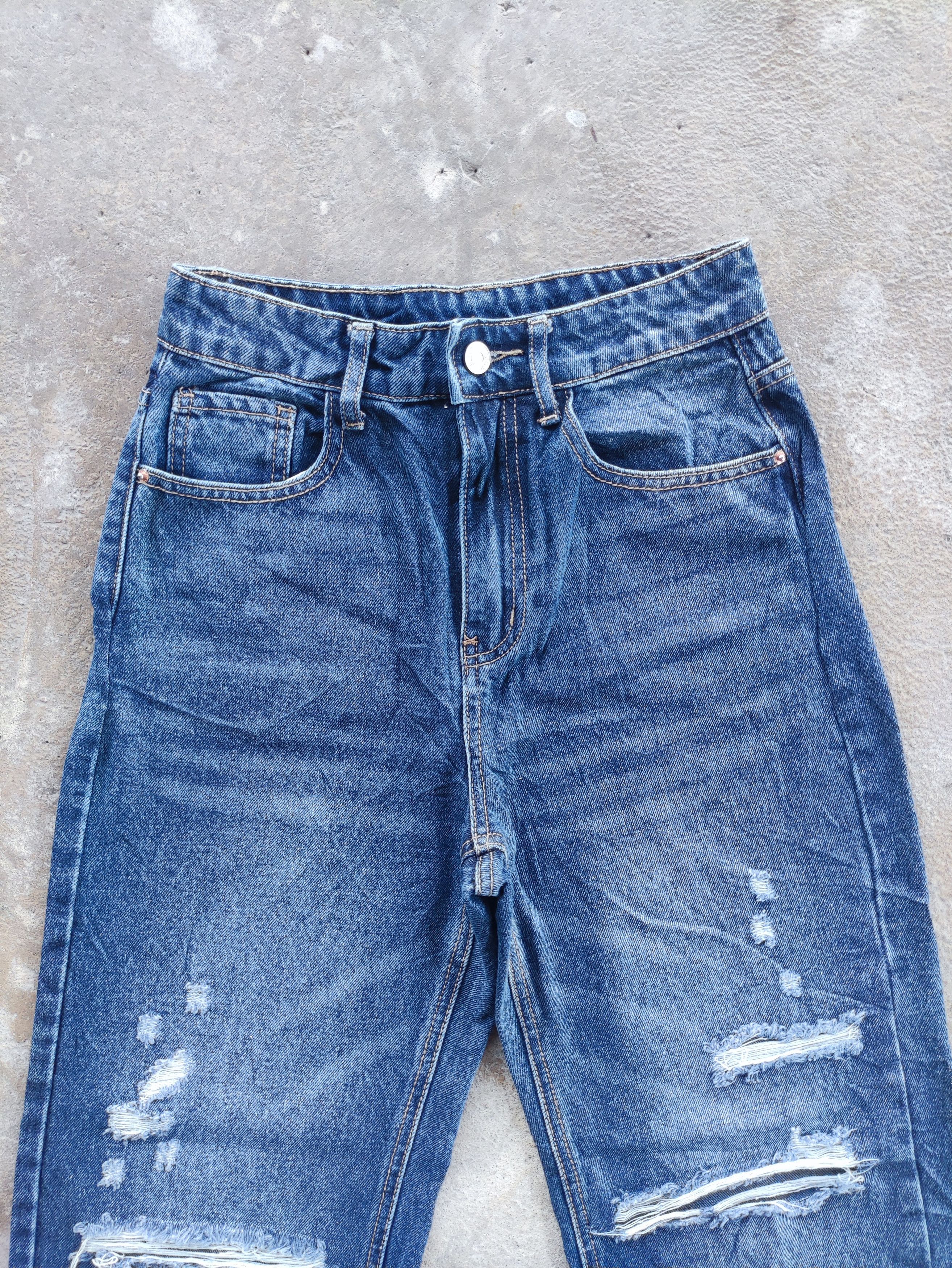 Japanese Brand × Jean Vintage Japanese Baggy Denim Distressed Faded Jeans Pants Size US 27 - 3 Thumbnail