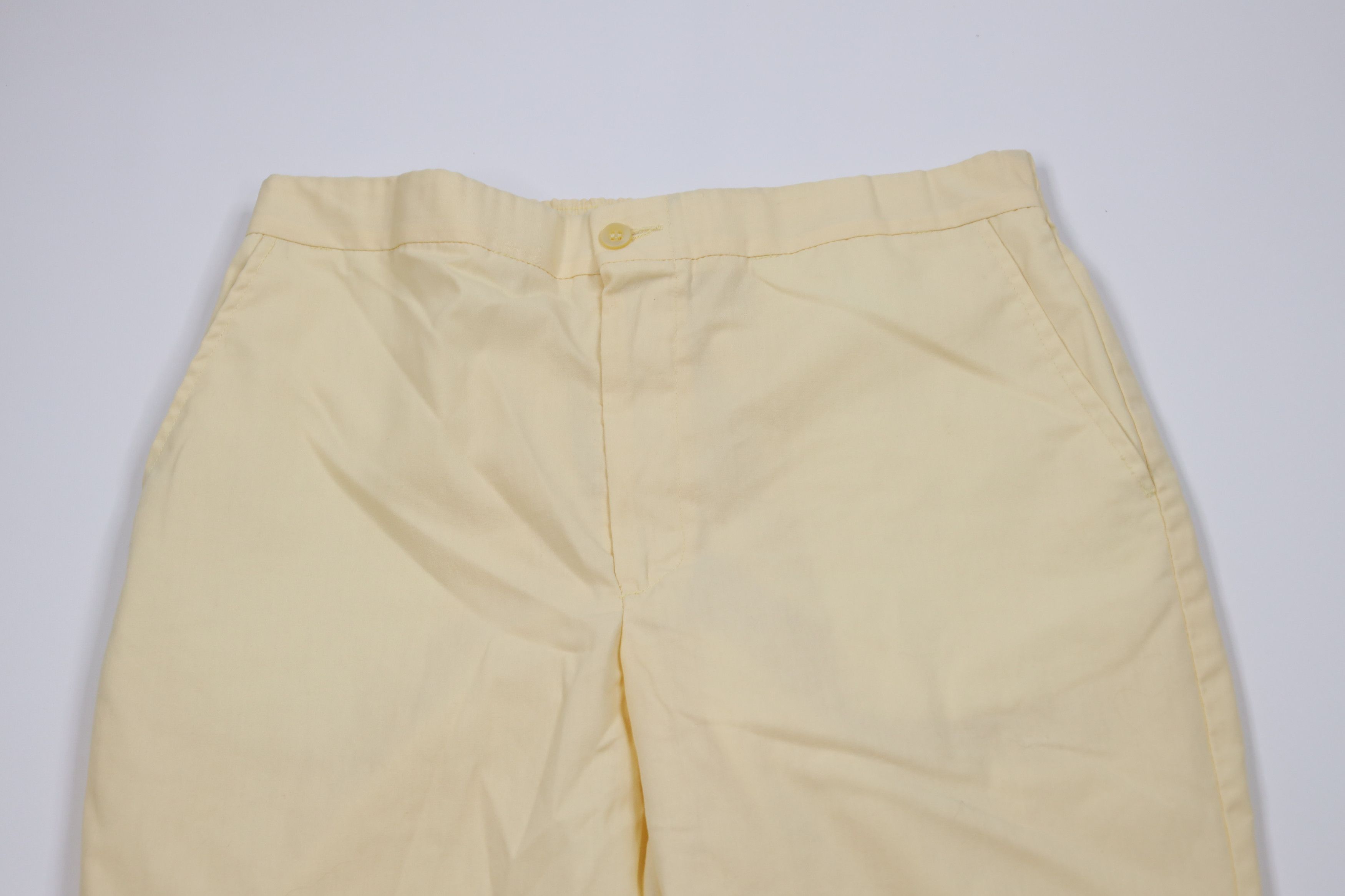 Vintage Vintage 70s Streetwear Flared Wide Leg Pants Pale Yellow USA Size US 32 / EU 48 - 2 Thumbnail