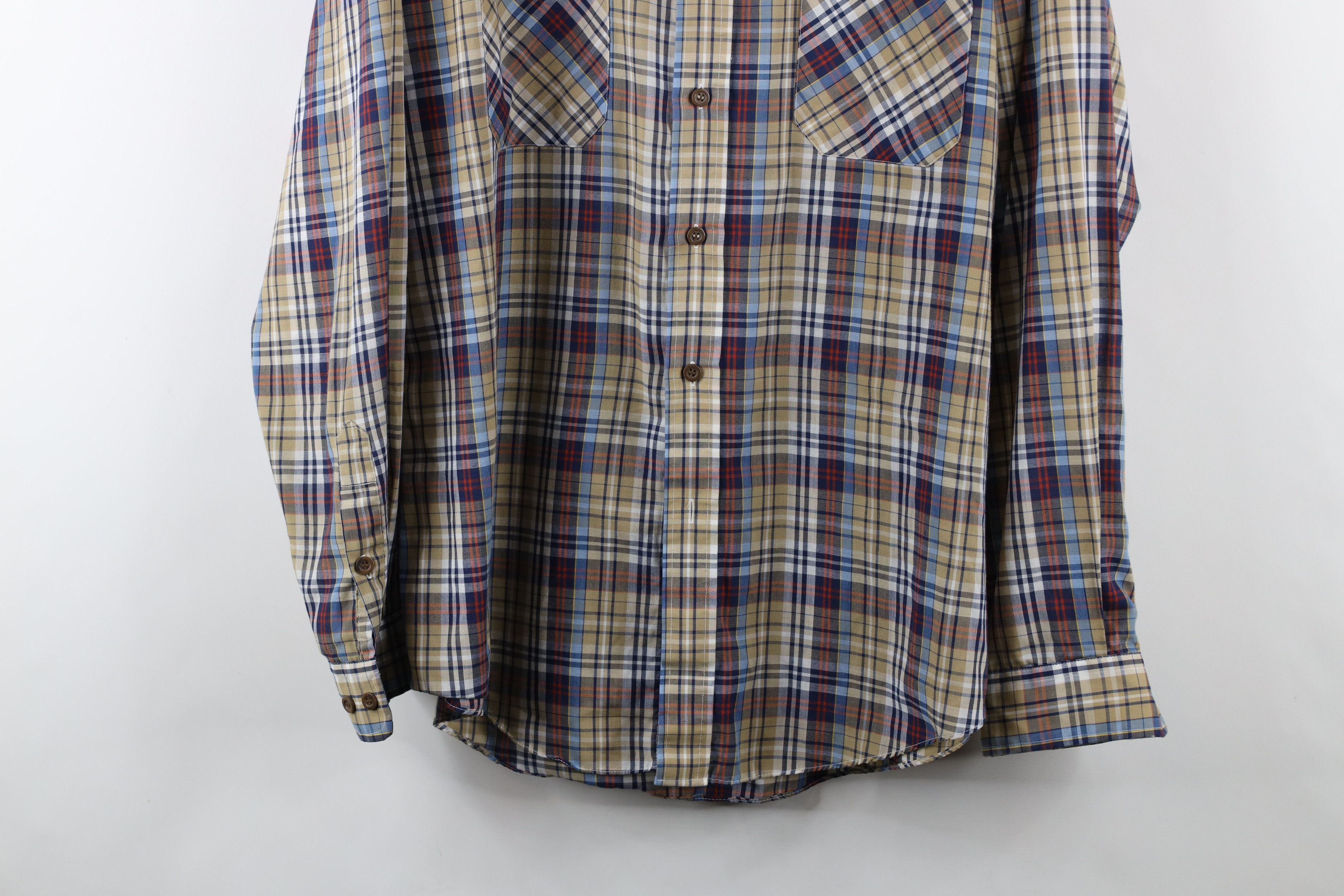 Vintage Vintage 70s Rockabilly Cowboy Collared Button Shirt Plaid Size US L / EU 52-54 / 3 - 3 Thumbnail