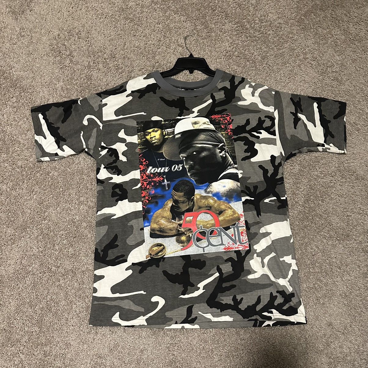 Vintage Vintage 50 cent game over Tour t shirt camo men’s Xl 2005 Size US XL / EU 56 / 4 - 2 Thumbnail