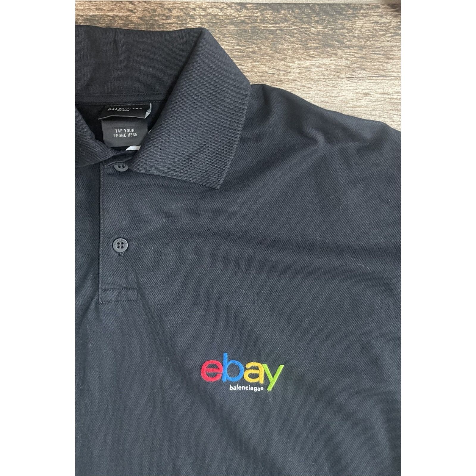 Balenciaga $1.295 NWT Balenciaga eBay Polo Black Oversized Collab L Size US L / EU 52-54 / 3 - 5 Thumbnail