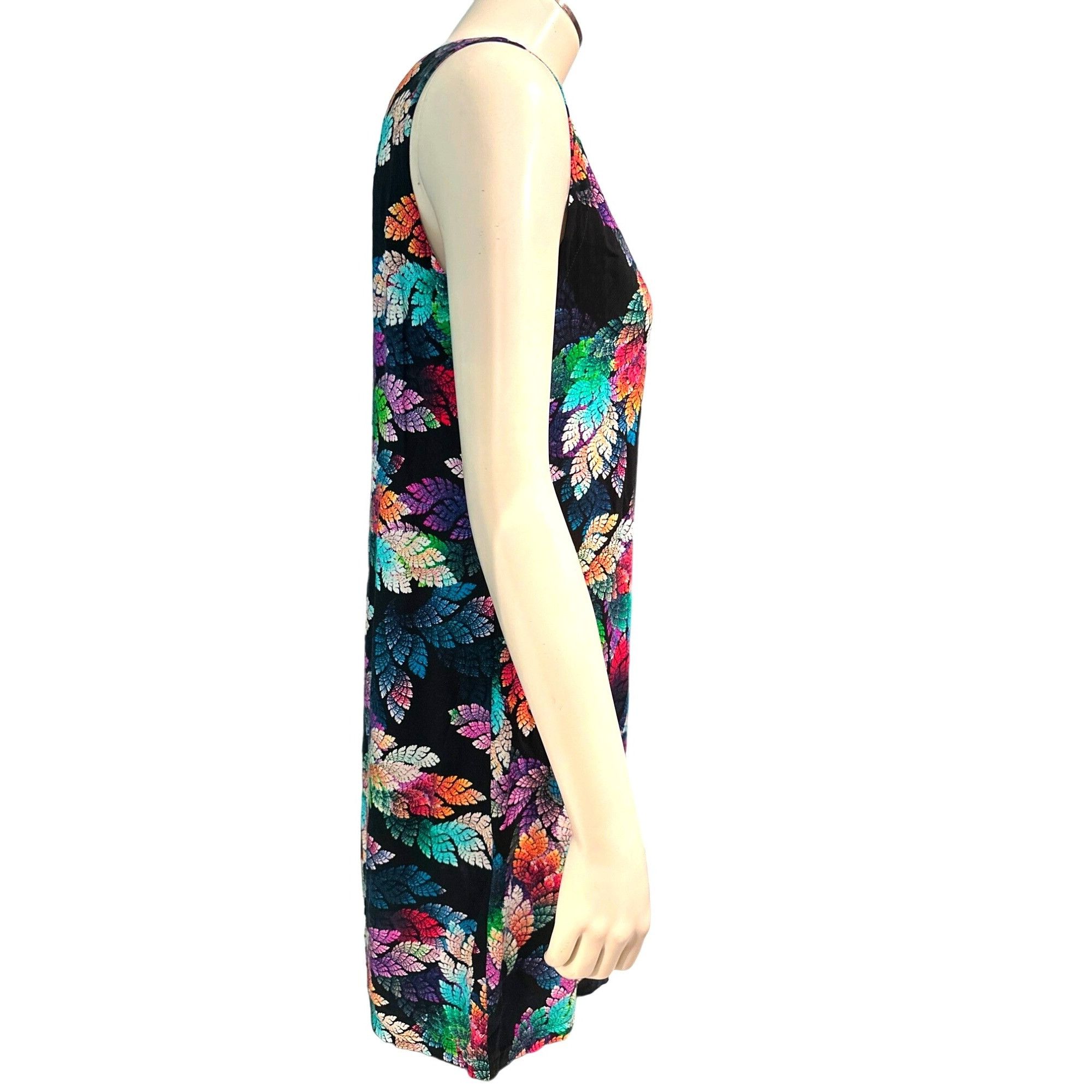 Other CCC Sleeveless Metallic Multi Color Feather Print Thin Sheer Size S / US 4 / IT 40 - 2 Thumbnail