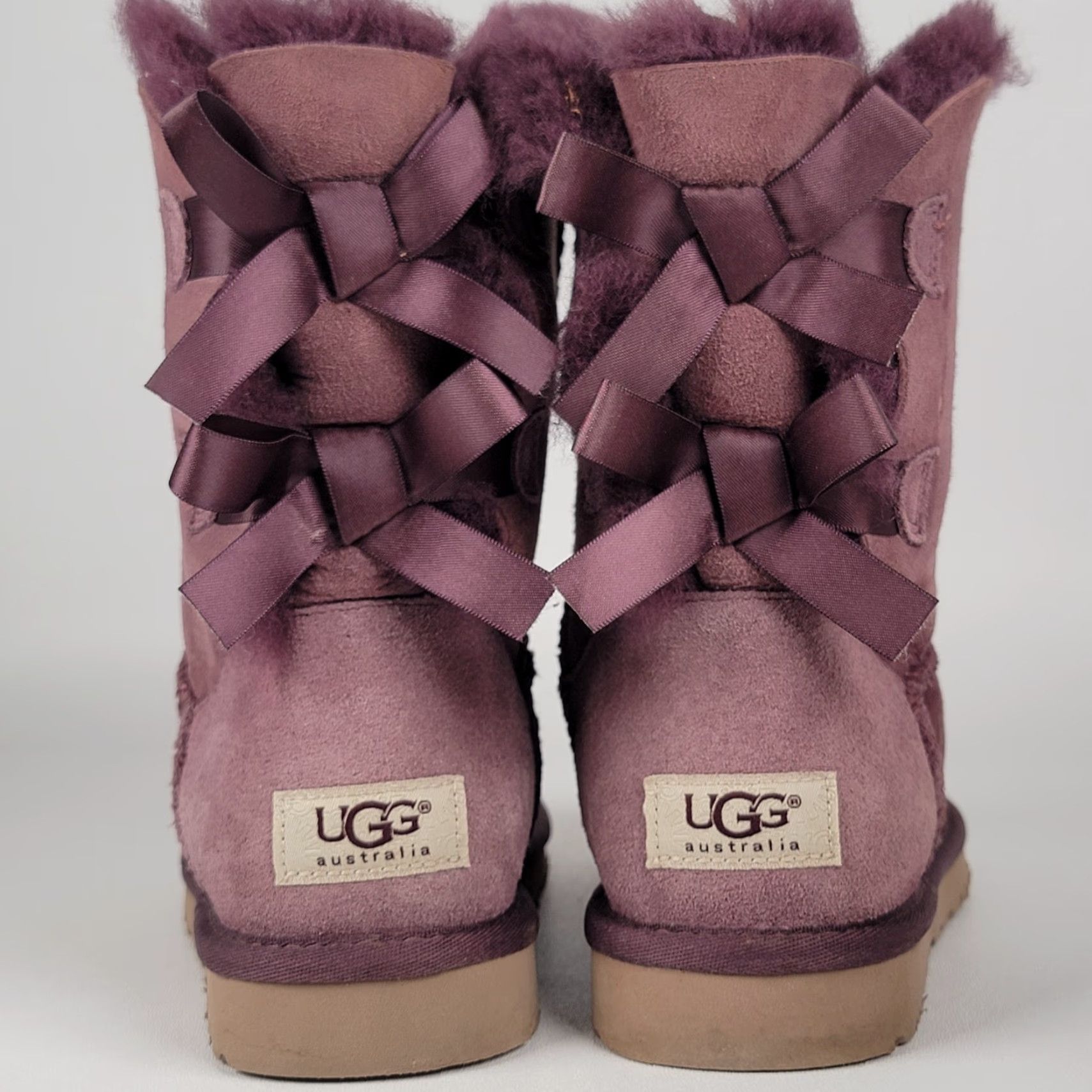 Ugg UGG Bailey Bow II Port Suede Fur Purple Boots Women’s Size 6 Bow Size US 5 / IT 35 - 7 Thumbnail