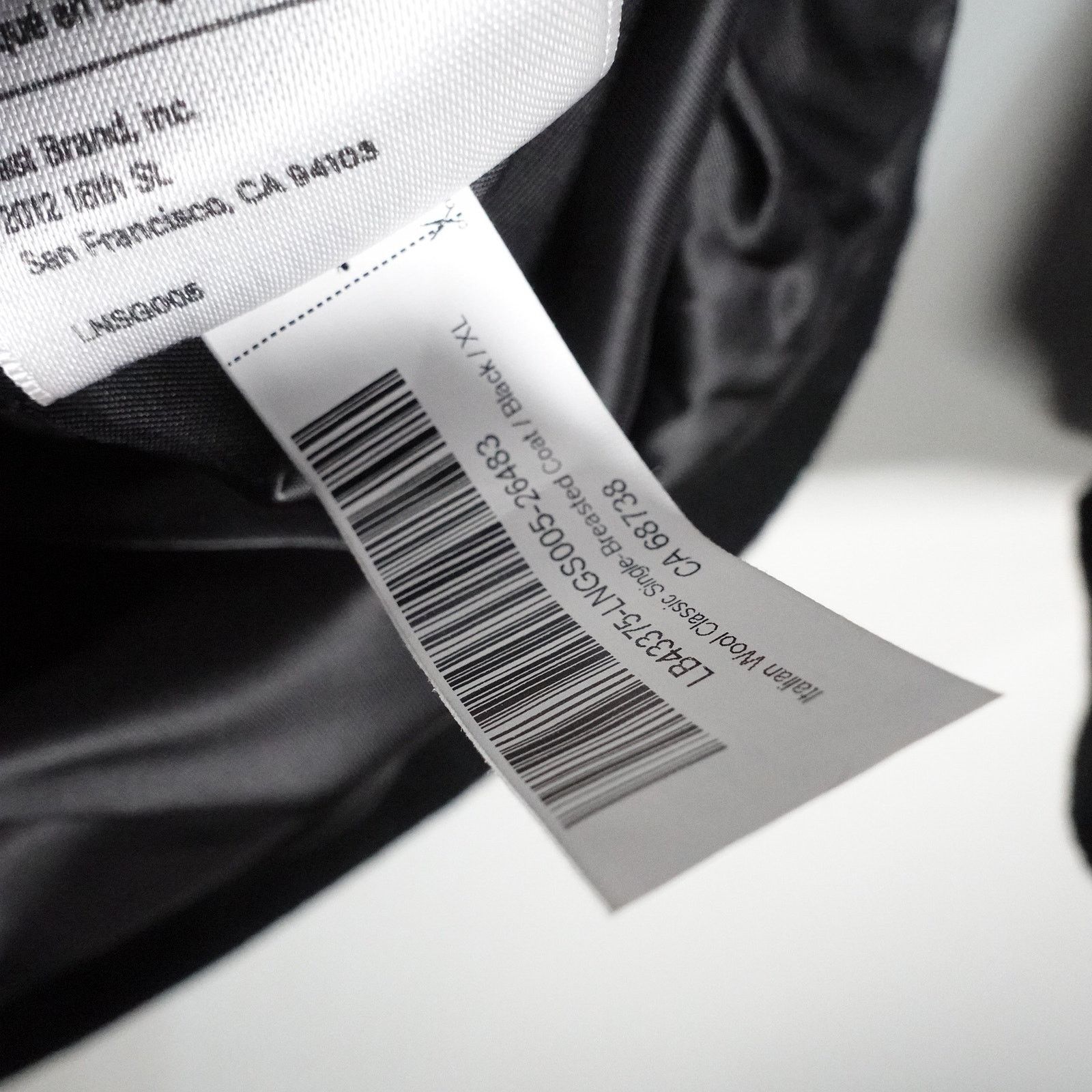 Quince Wuince Black Italian Classic Single Breasted Wool Coat XL Size XL / US 12-14 / IT 48-50 - 8 Thumbnail