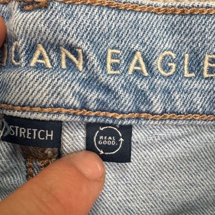 American Eagle Outfitters American Eagle Outfitters High Rise Straight Jeans Women’s 4 29x30 Blue Denim Size 29" - 7 Thumbnail