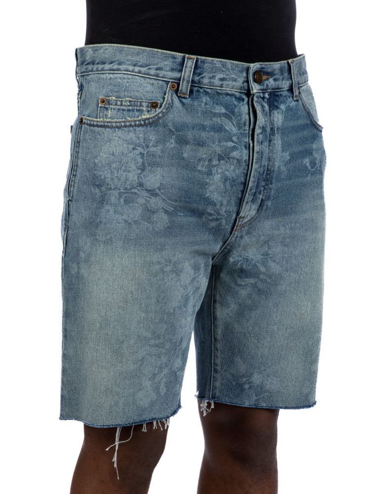 Saint Laurent Paris o1bcso1str0924 Florida Blue Flower Shorts in Blue Size US 29 - 4 Thumbnail