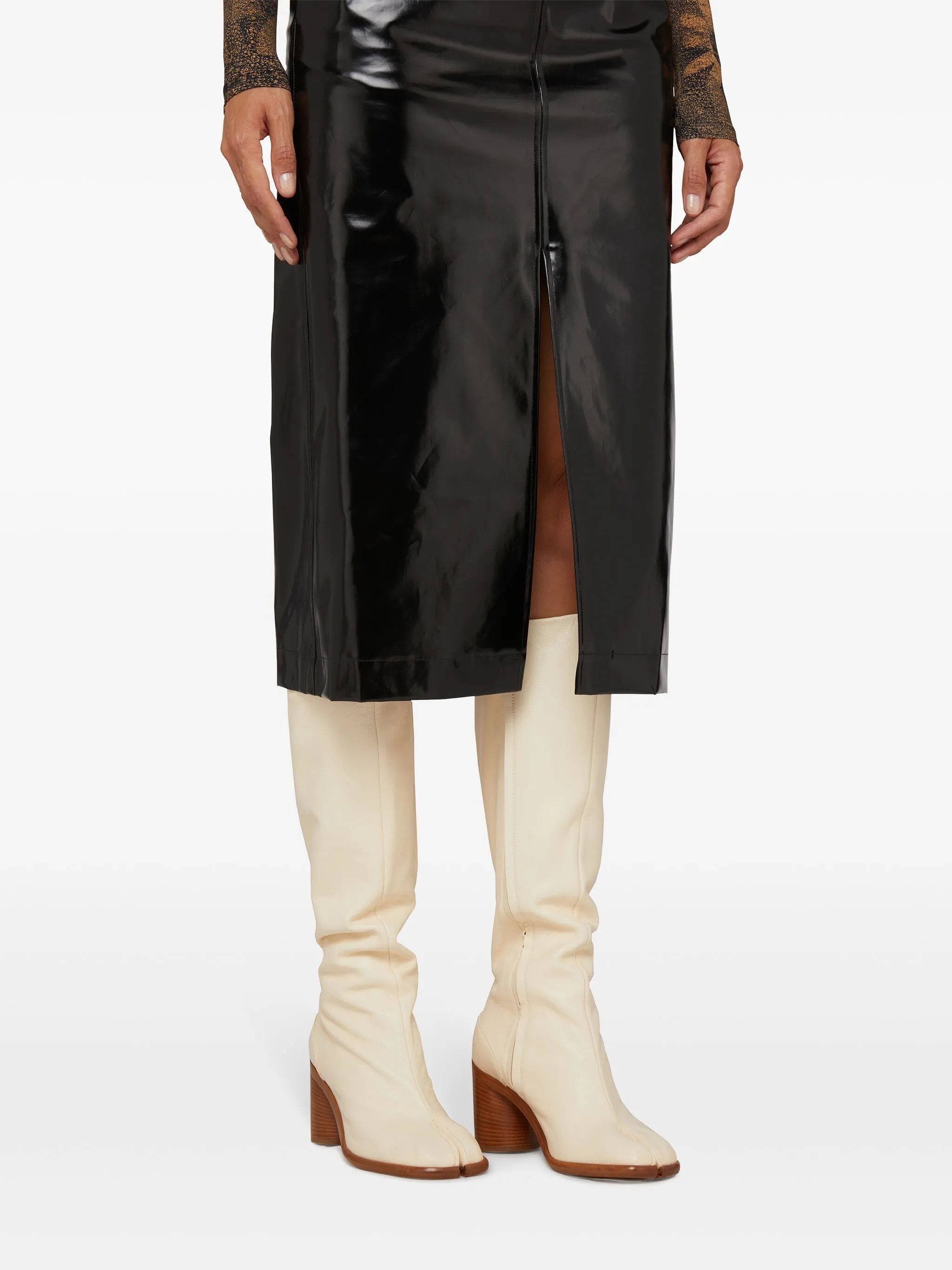 Maison Margiela oc11z0825 Tabi Knee-high Tall Boots in White Size US 8 / IT 38 - 6 Thumbnail