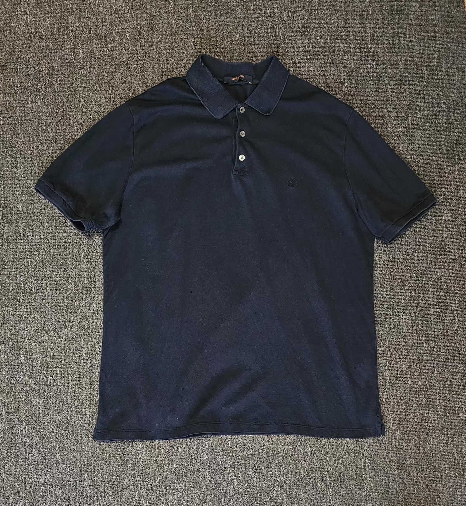 Louis Vuitton Louis Vuitton Navy Blue Short Sleeve Polo T-shirt, Size US XL / EU 56 / 4 - 1 Thumbnail