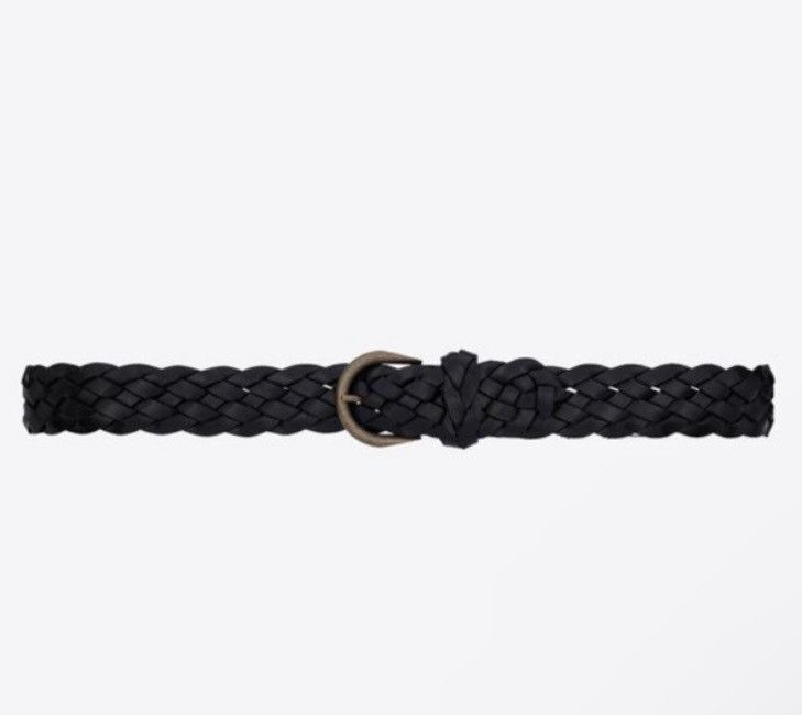 Saint Laurent Paris Saint Laurent Braided Leather Belt Black size 80 Size 32 - 1 Thumbnail