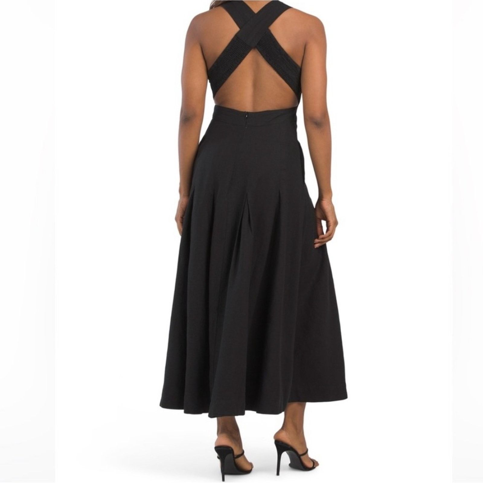 Rachel Zoe 🎉LAST PIECE 🎉RACHEL ZOE Linen Blend Cross Back Maxi Dress Size XL / US 12-14 / IT 48-50 - 4 Thumbnail