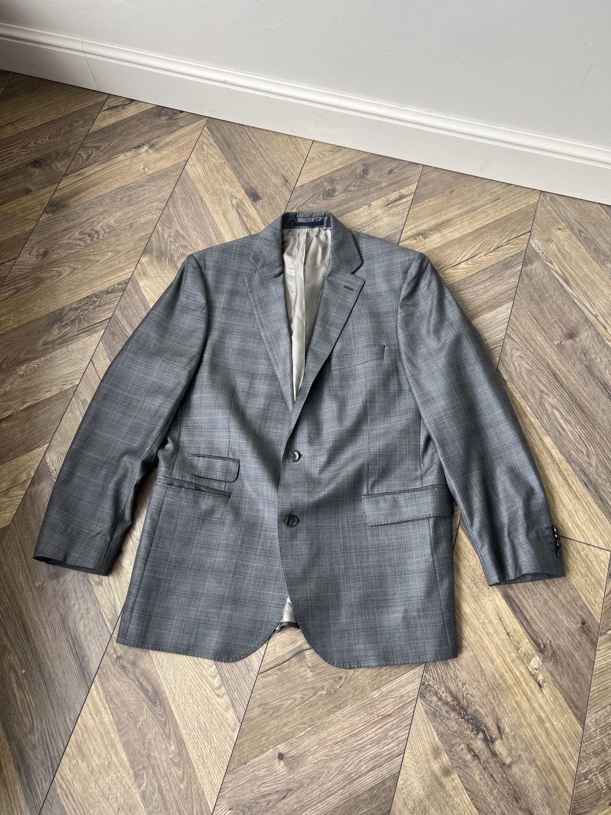 Designer × Vintage Vintage Eduard Dressler Grey Loro Piana Superfine Suit Size 54R - 3 Thumbnail