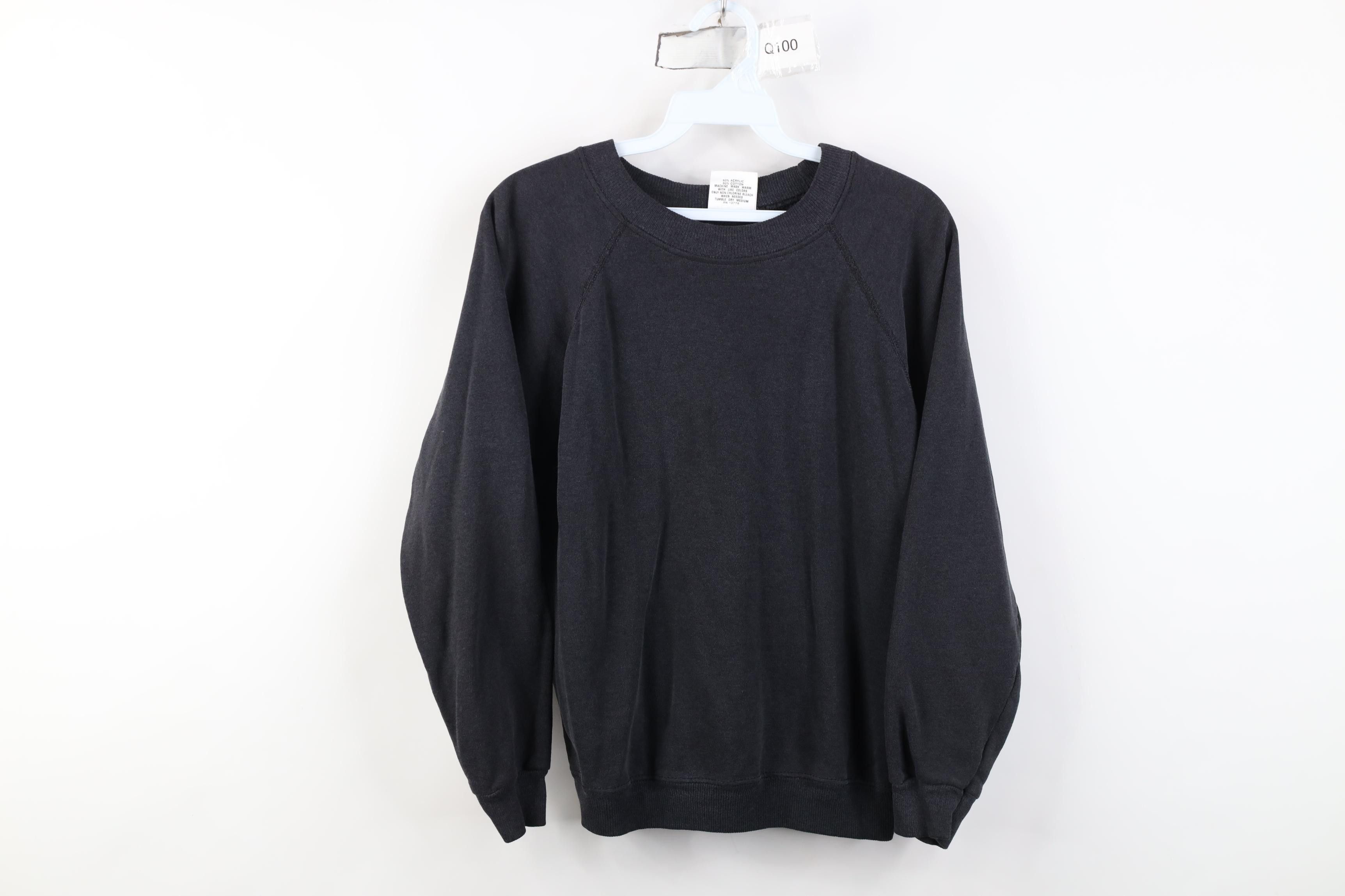 Vintage Vintage 80s 90s Streetwear Crewneck Sweatshirt Black USA Size M / US 6-8 / IT 42-44 - 1 Thumbnail
