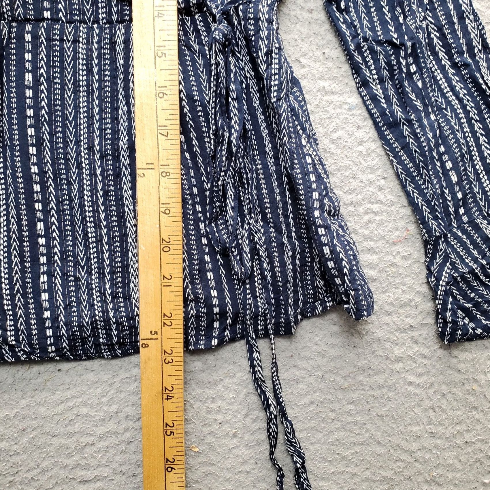 Vintage Skies Are Blue Blouse Women S Multi Stripe Long Sleeve Wrap V Neck Tie Waist Shirt XS? Size S / US 4 / IT 40 - 5 Thumbnail
