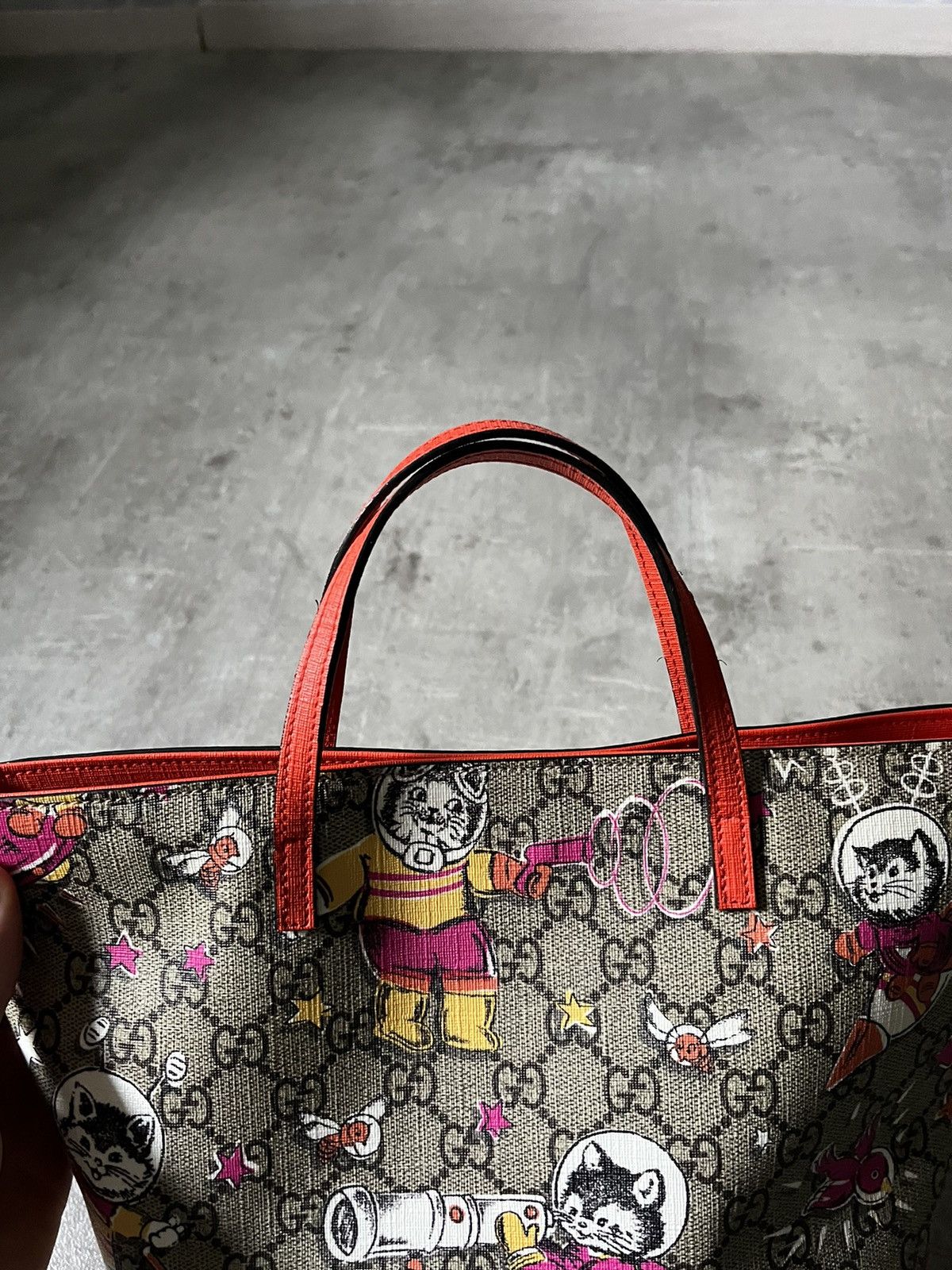 Gucci Gucci GG Monogram Spacecat leather tote bag Size ONE SIZE - 7 Thumbnail
