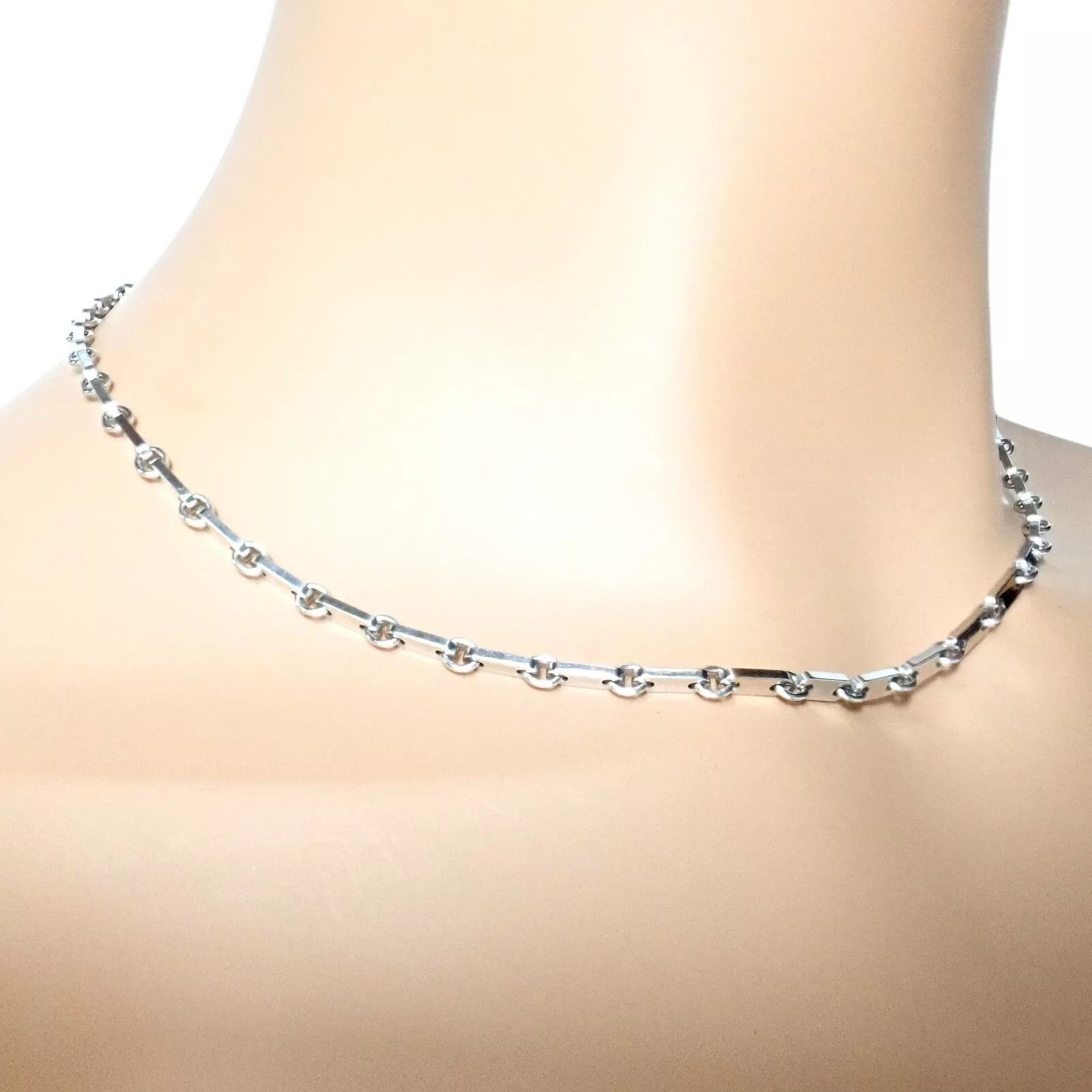 Cartier Cartier 18k White Gold Flat Link Necklace 17.75" 1998 Size ONE SIZE - 7 Thumbnail