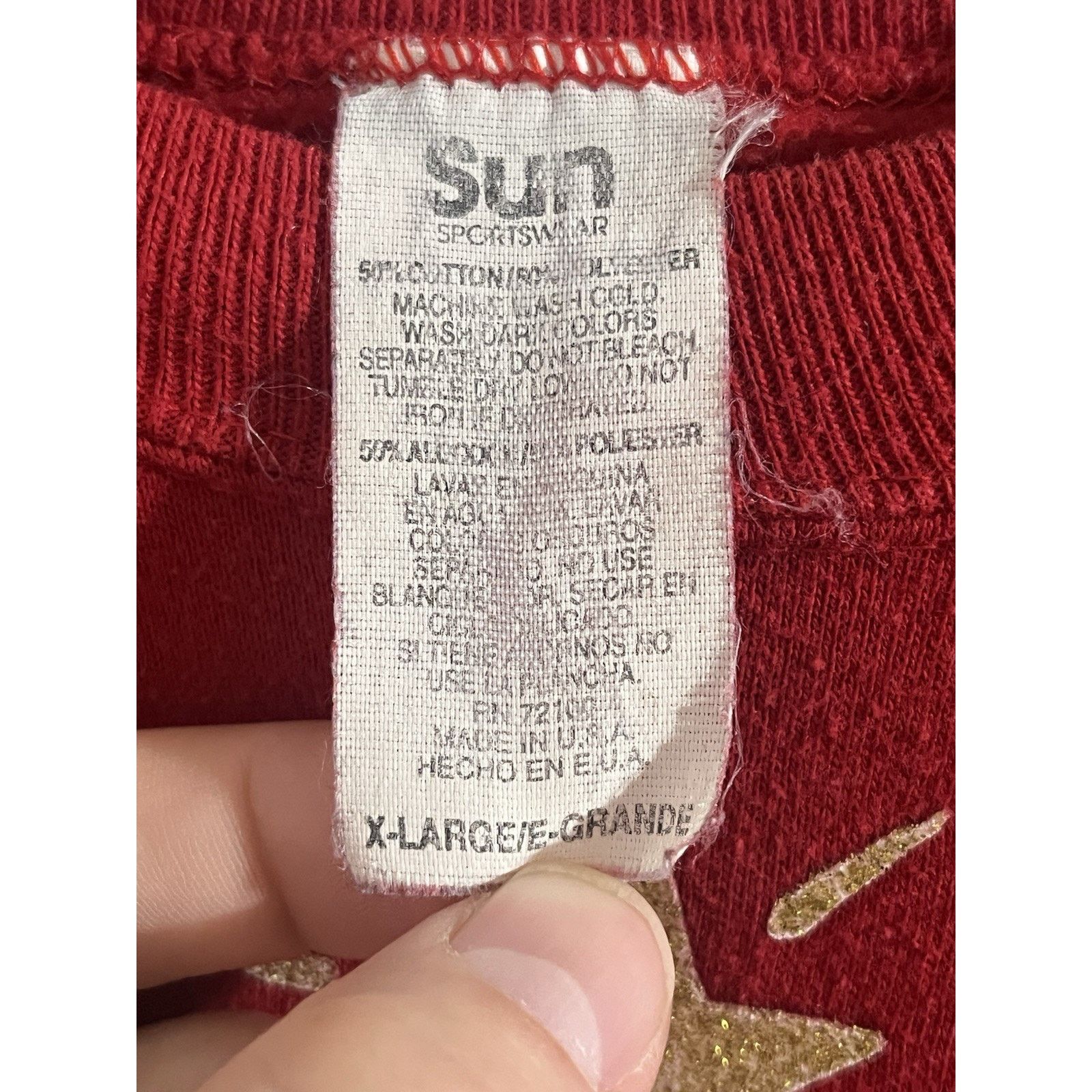 Other Sun Sportswear Vintage Happy Holidays Crewneck Red Sz XL Size US XL / EU 56 / 4 - 2 Thumbnail