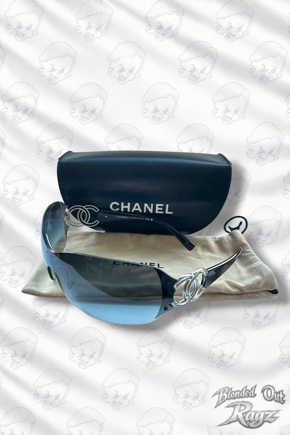 Chanel Chanel Rimless Shield Silver Logo Sunglasses 4147 Vintage Size ONE SIZE - 1 Thumbnail