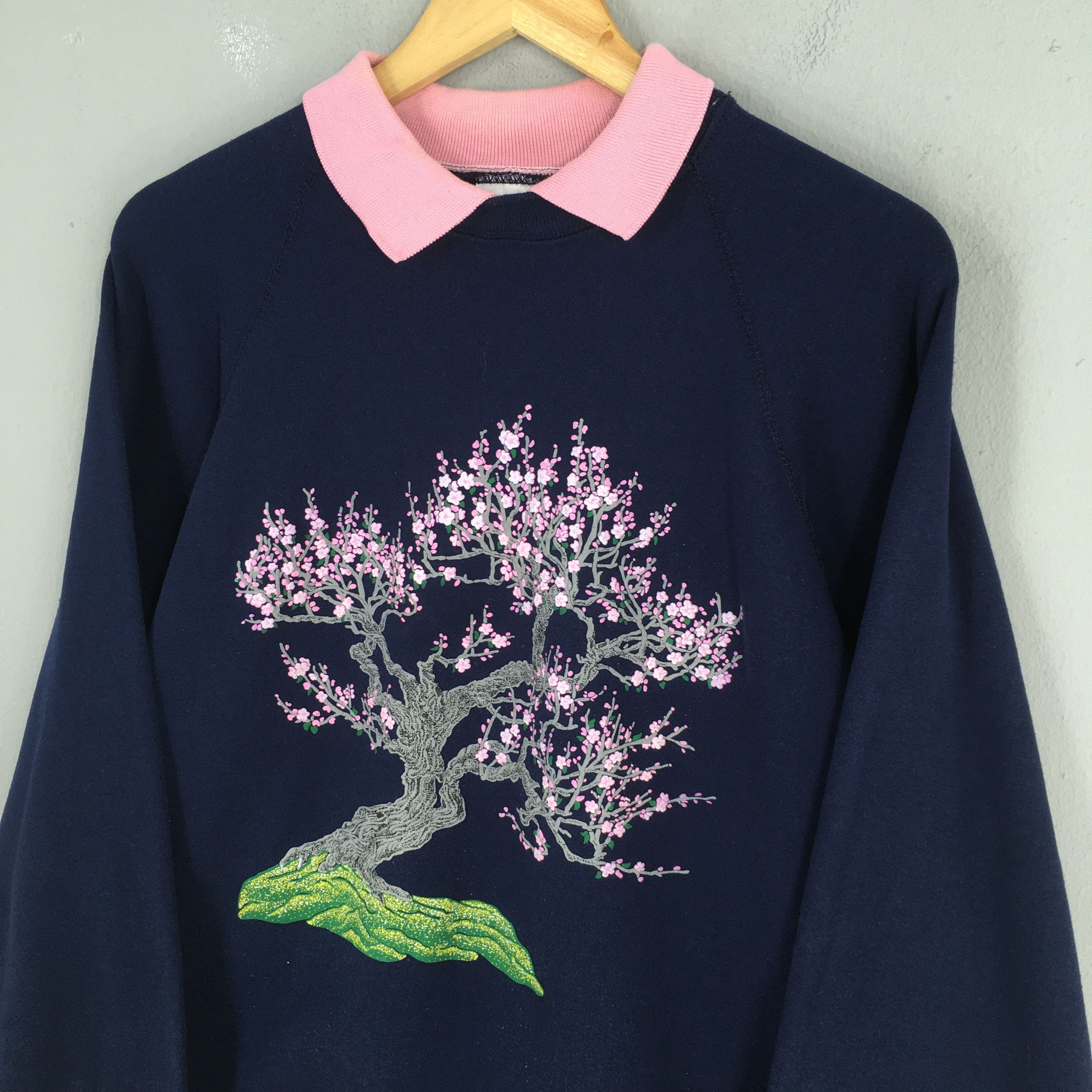 BONSAI Vintage 90sMorning Suns Bonsai Sakura Tree Sweatshirt XLarge Size US XL / EU 56 / 4 - 3 Thumbnail