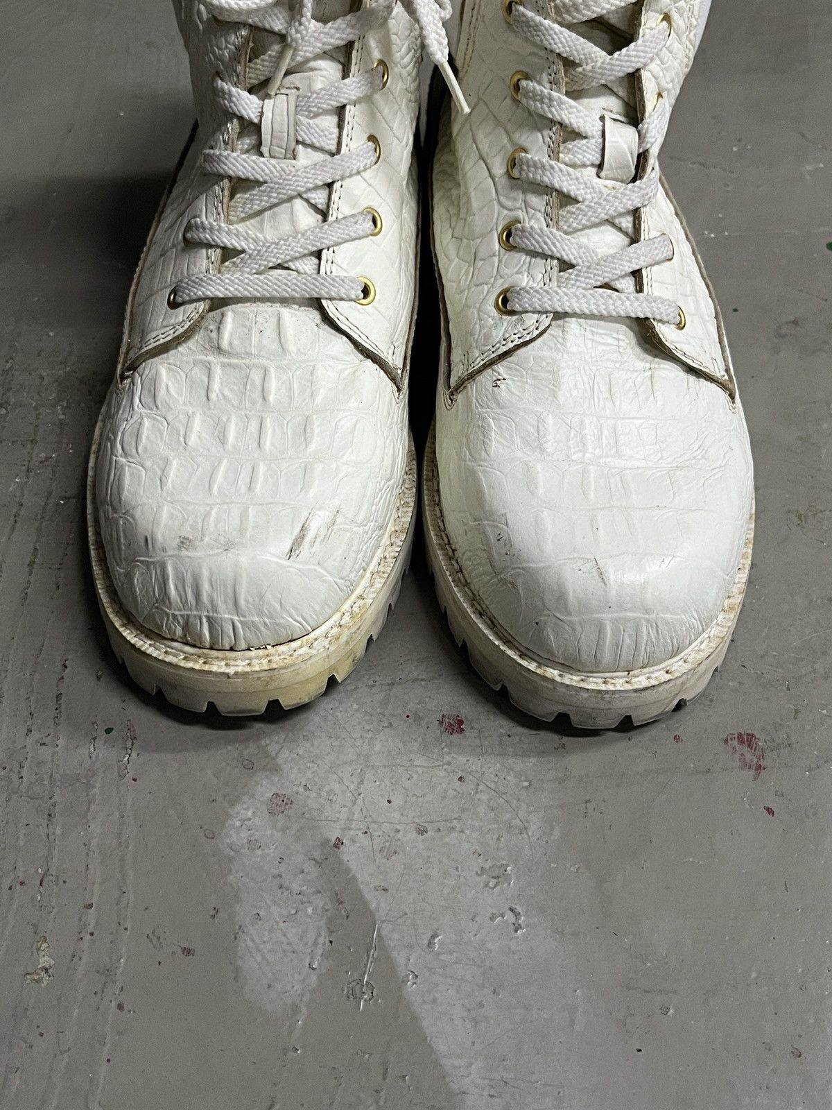 14th Addiction Juvenile Delinquent Balenciaga Style Crocodile Leather Boots Size US 9.5 / EU 42-43 - 4 Thumbnail