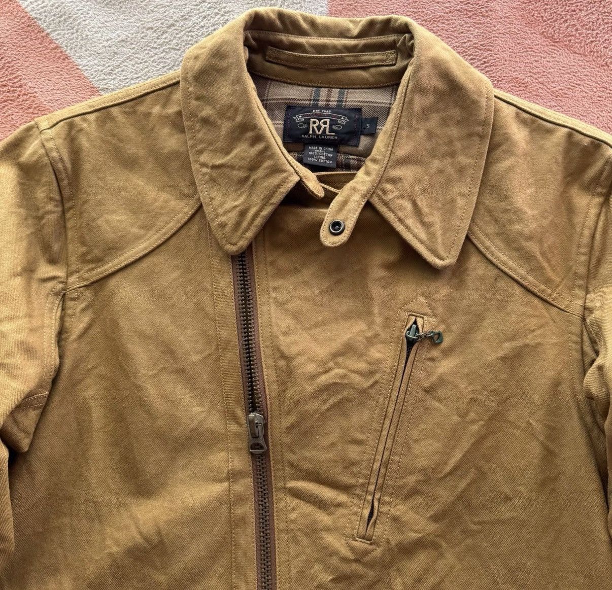 RRL Ralph Lauren RRL Ralph Lauren Double RL Asymmetrical Zip Moto Jacket K22 Size US S / EU 44-46 / 1 - 4 Thumbnail