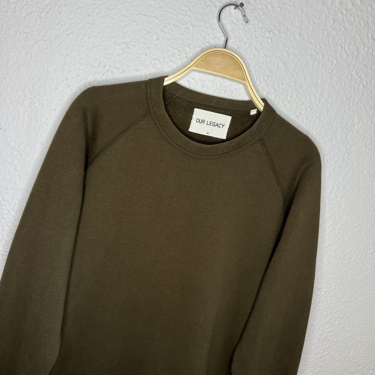 Our Legacy Base Sweat Crewneck in Khaki Green Cotton 48 Sweatshirt Size US M / EU 48-50 / 2 - 4 Thumbnail